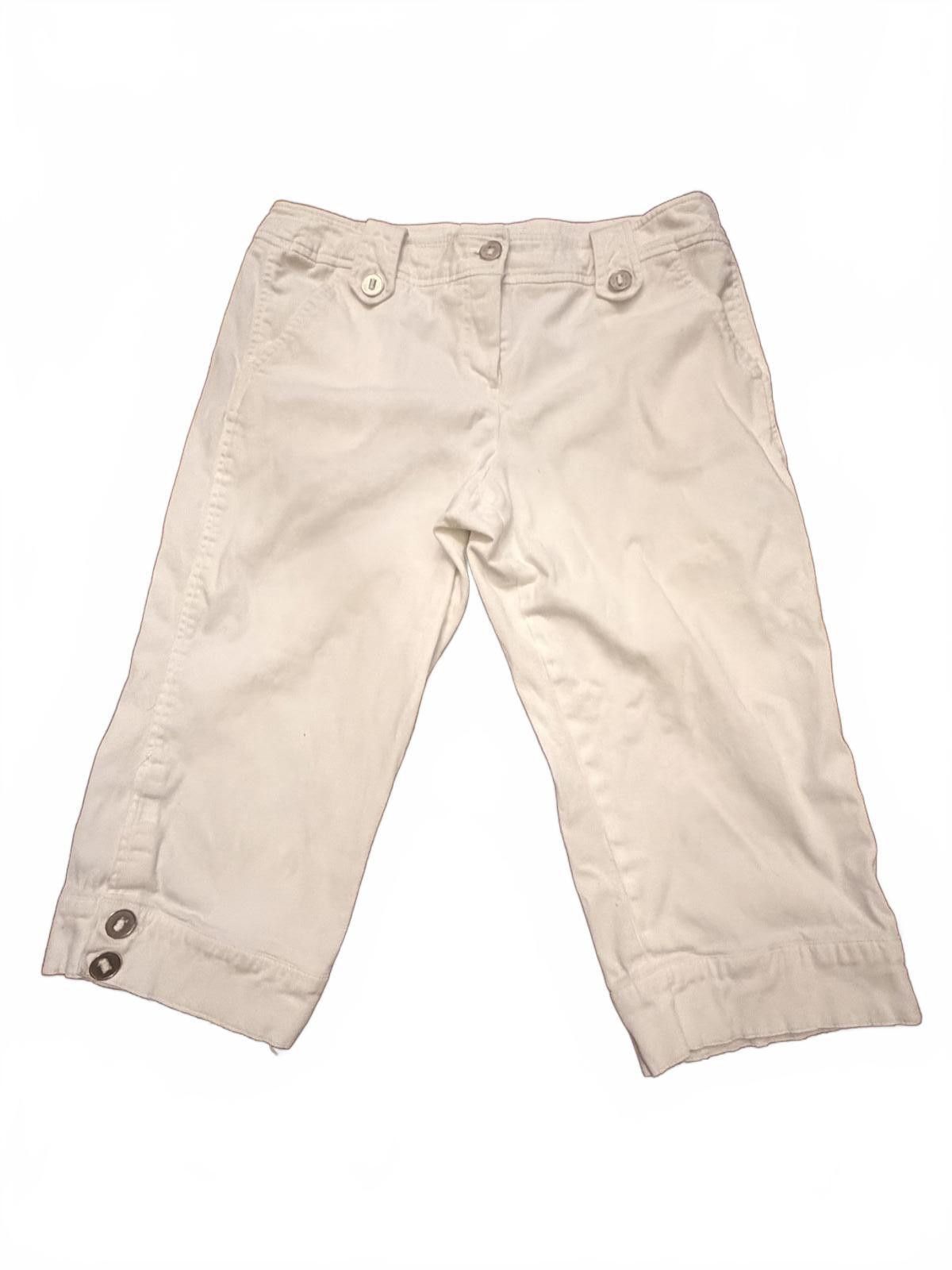 Sandro Sandro Petite White Capri Pants Size 12P Size ONE SIZE - 1 Thumbnail