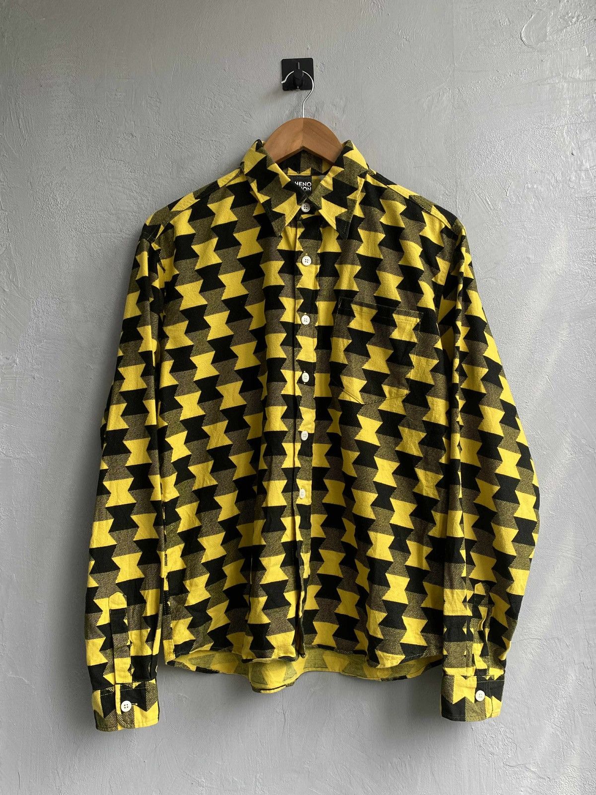 PHENOMENON Phenomenon Yellow-Black Geometric Shirt Size US L / EU 52-54 / 3 - 1 Thumbnail
