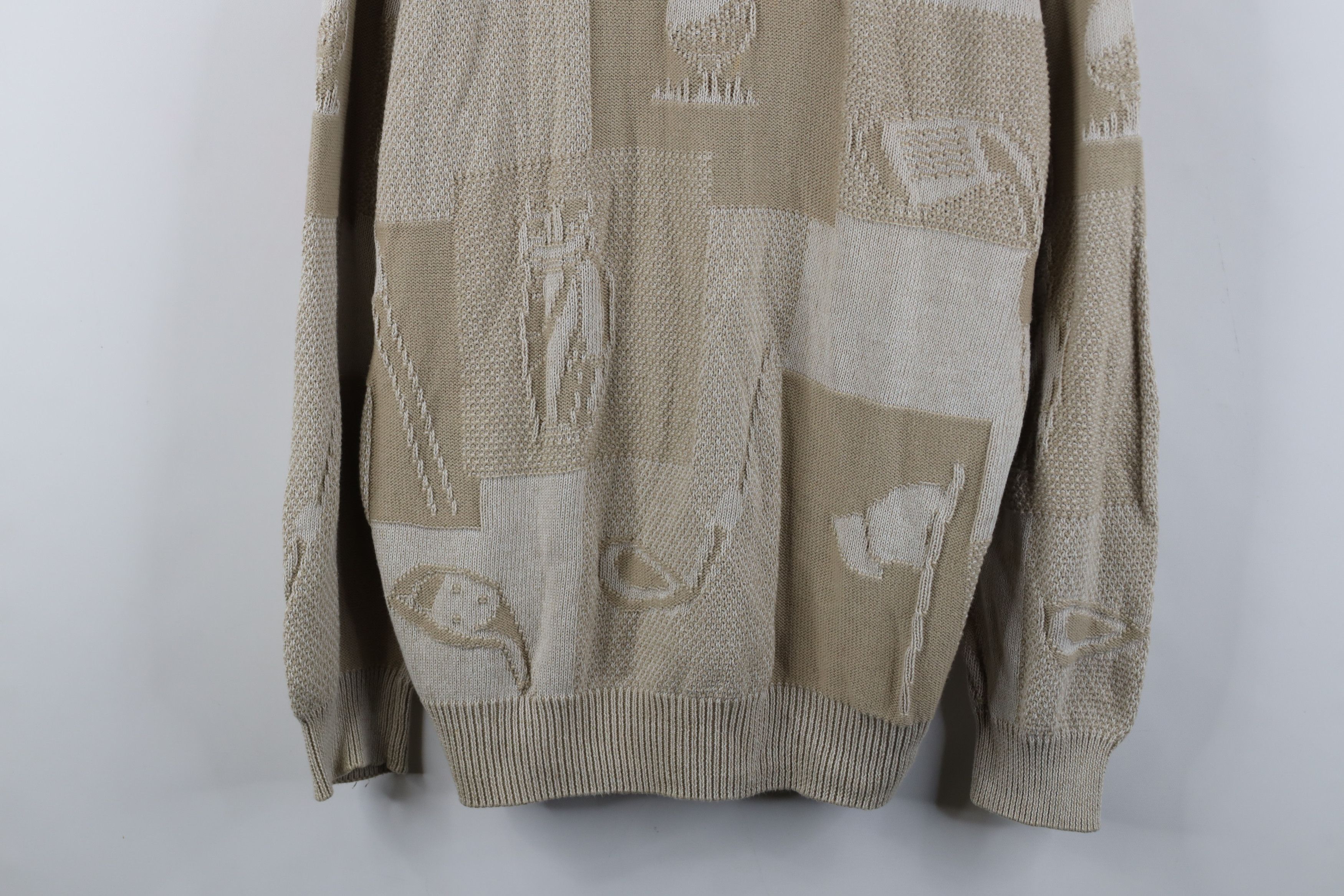 Vintage Vintage 90s Streetwear Golf All Over Print Knit Sweater Size US L / EU 52-54 / 3 - 3 Thumbnail