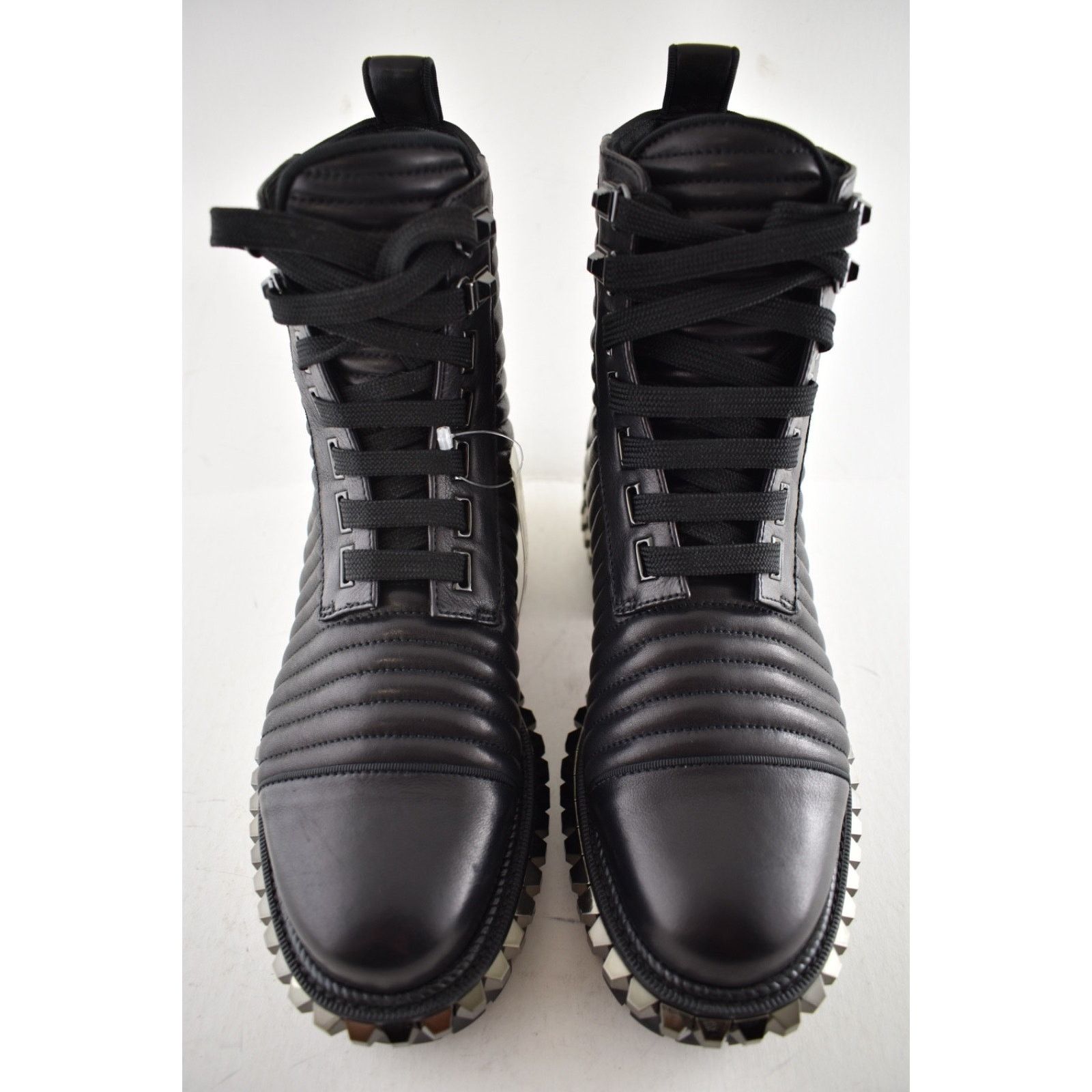 Christian Louboutin Christian Louboutin Yetota Flat Calf Leather Black Spike Size US 6.5 / IT 36.5 - 4 Thumbnail