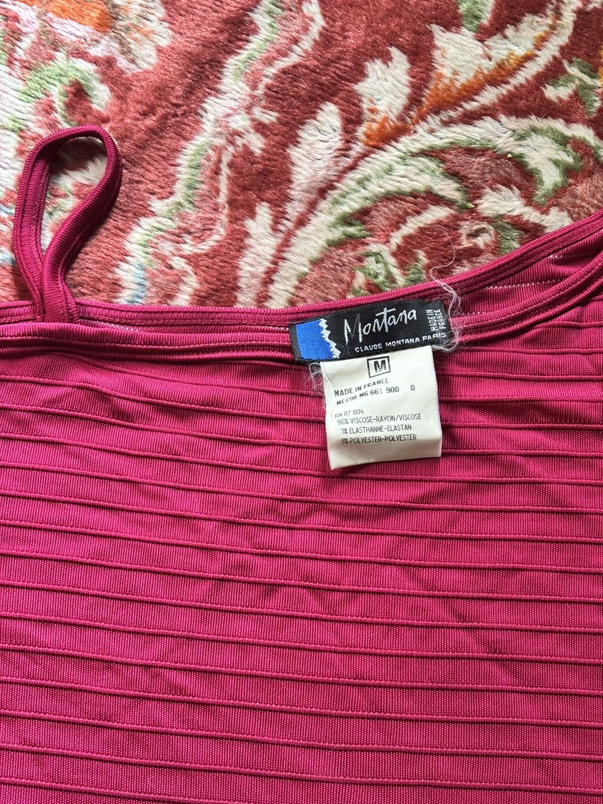 Claude Montana Rare Vintage Claude Montana Asymmetric Ribbed Top - 1998 Size M / US 6-8 / IT 42-44 - 6 Thumbnail