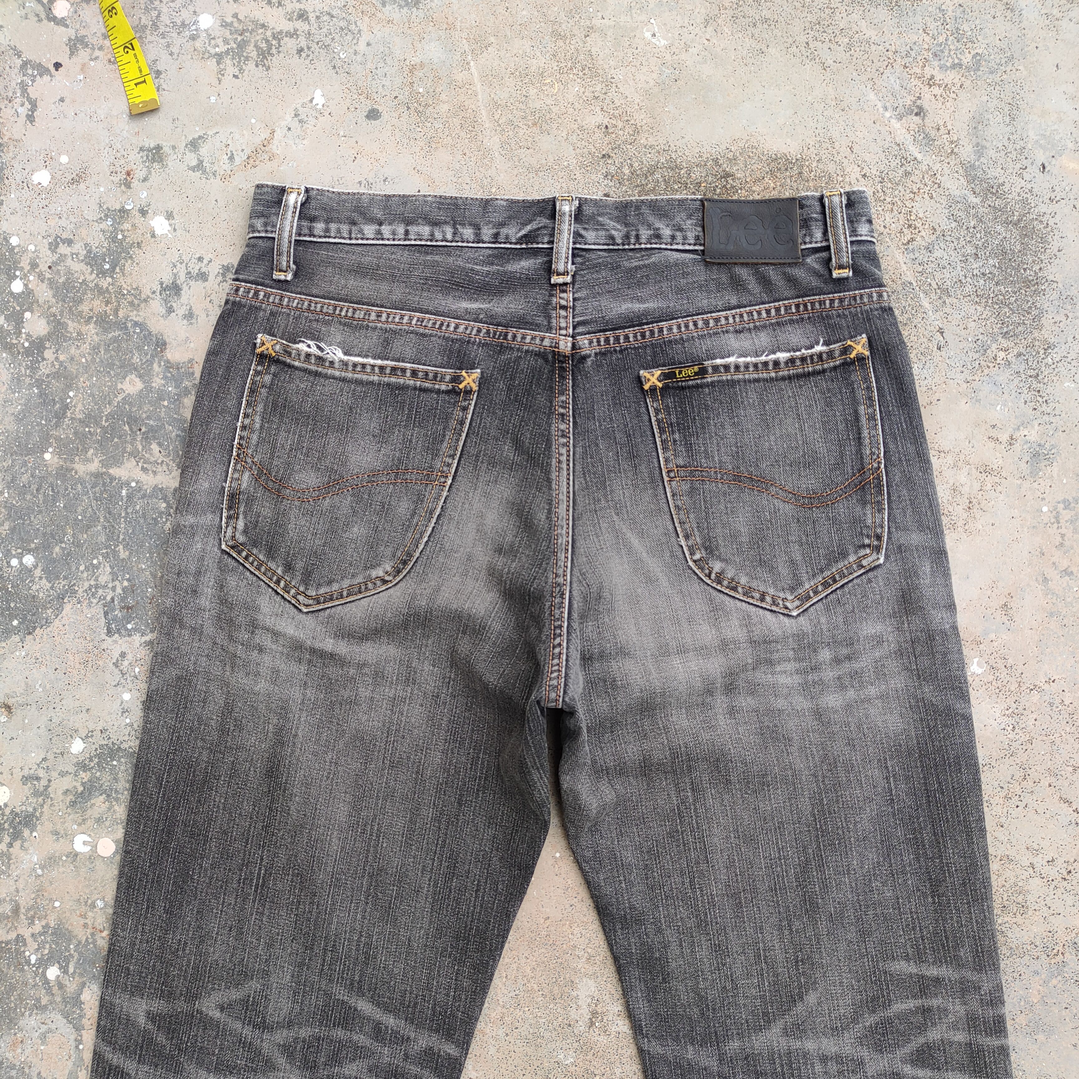 Jean × Lee × Vintage W34 VINTAGE LEE BLACK RIPPED JEANS DENIM PANTS Size US 34 / EU 50 - 11 Thumbnail