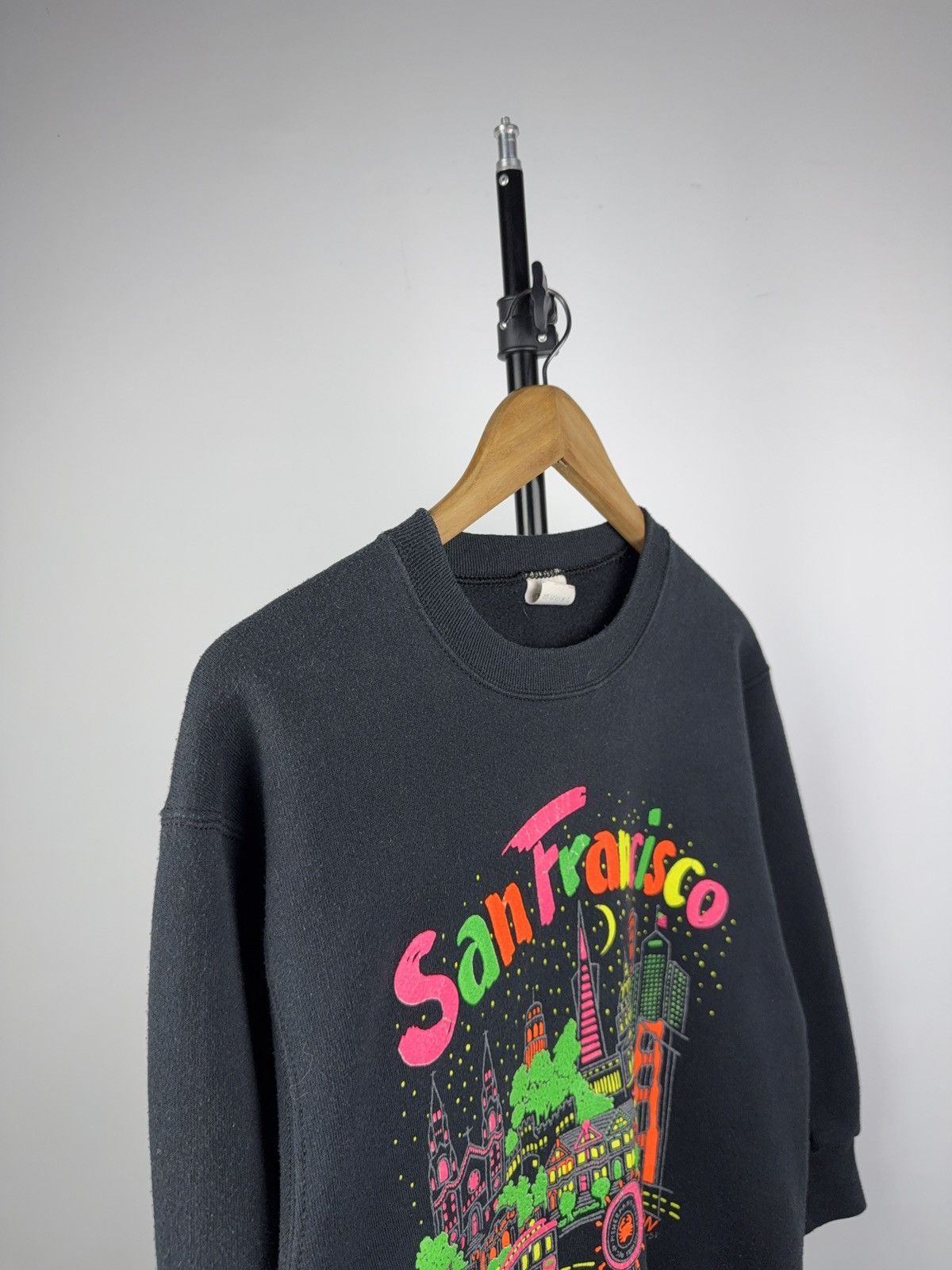 Vintage Vintage 1990 San Francisco Neon City Sweatshirt USA Made Size M / US 6-8 / IT 42-44 - 2 Thumbnail