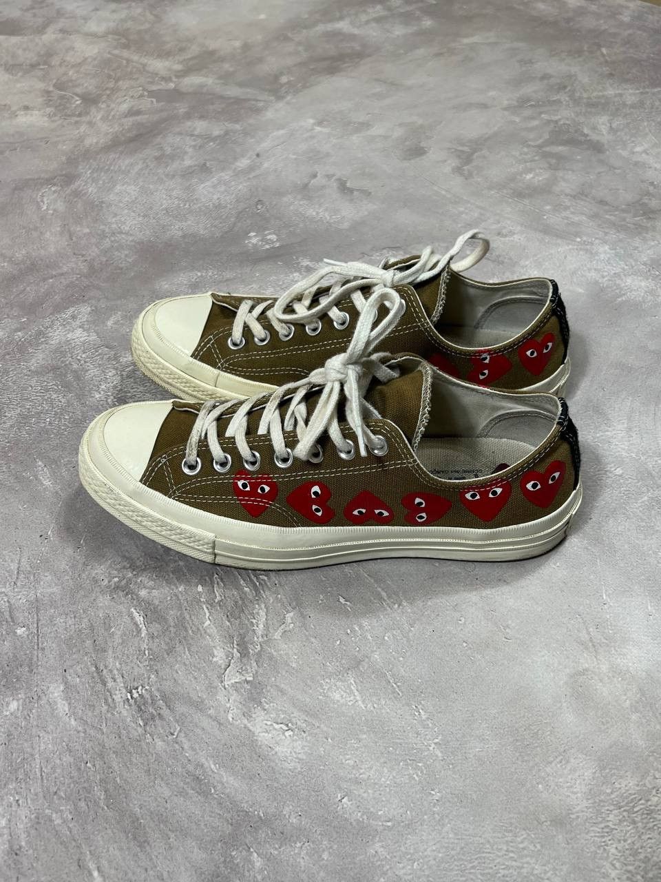 Olive green comme des garcons converse best sale