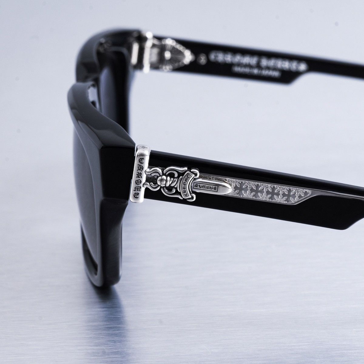 Chrome Hearts CHROME HEARTS BOX-OFFICER BLACK SUNGLASSES Size ONE SIZE - 4 Thumbnail