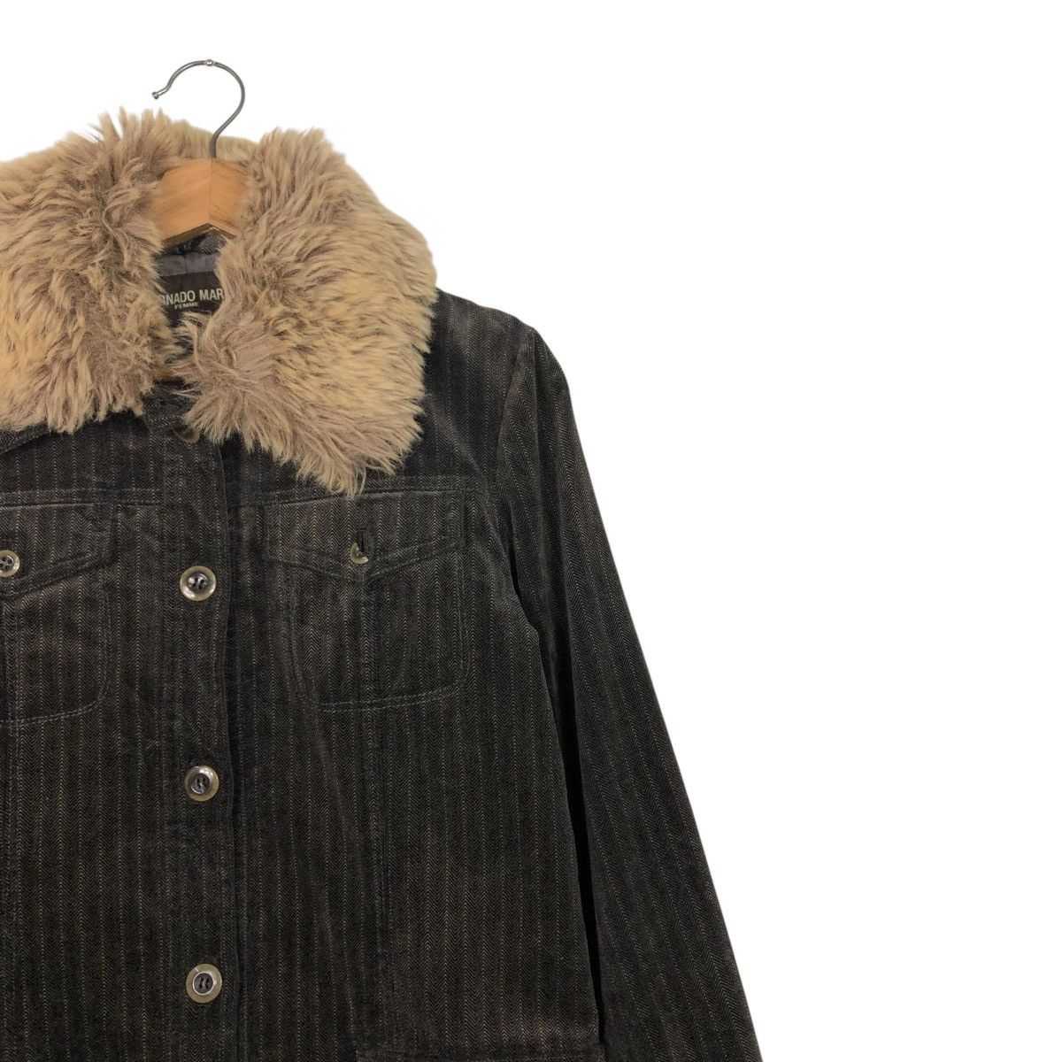 Tornado Mart 🔥VINTAGE HICKORY CHORE JACKET TORNADO MART MINK FUR COLLAR Size S / US 4 / IT 40 - 8 Thumbnail