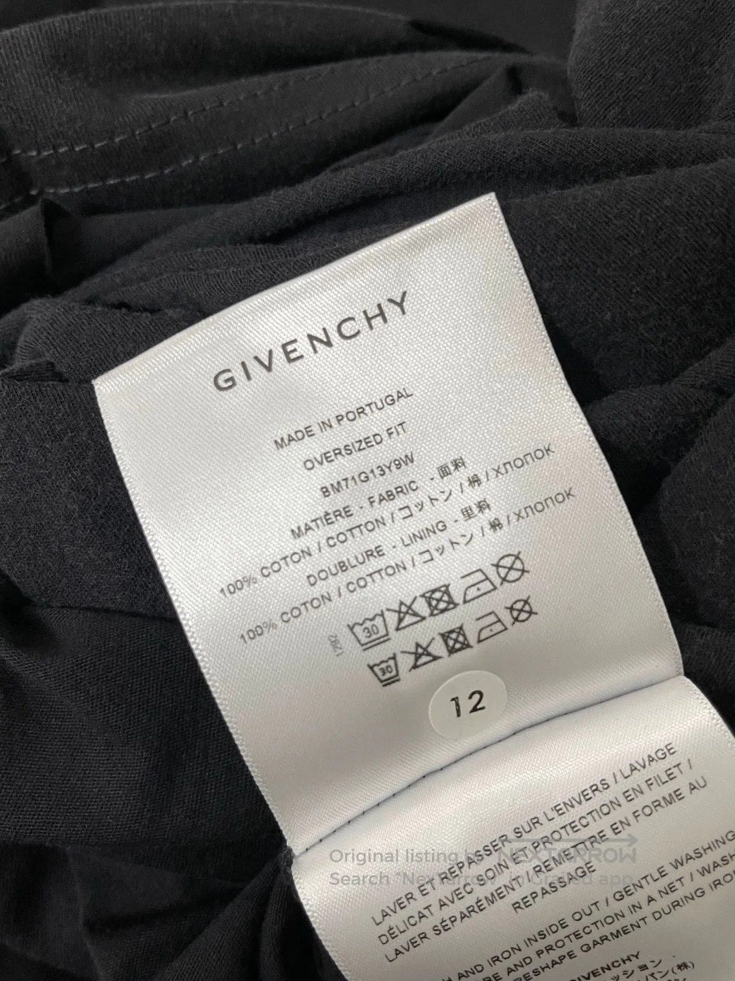 Givenchy Givenchy Black Distressed Layered T-Shirt. Size US XXS / EU 40 - 6 Thumbnail