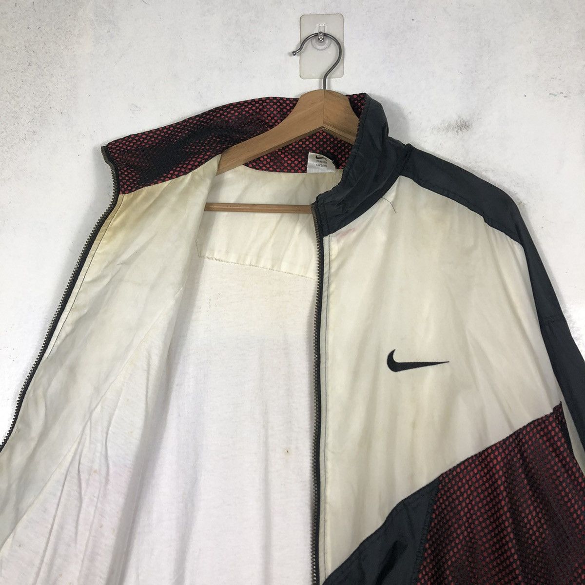 Nike 📌VINTAGE NIKE WINDBREAKER DOUBLE LAYER BIG SWOOSH Size US L / EU 52-54 / 3 - 13 Thumbnail