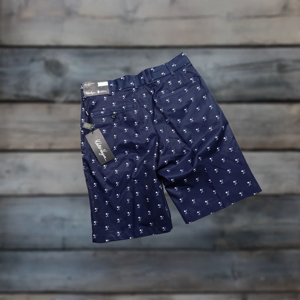 Vintage Walter Hagen Perfect 11 Shorts Mens 30 Navy Palm Club Print Golf 10 Inseam NWT Size US 30 / EU 46 - 1 Thumbnail