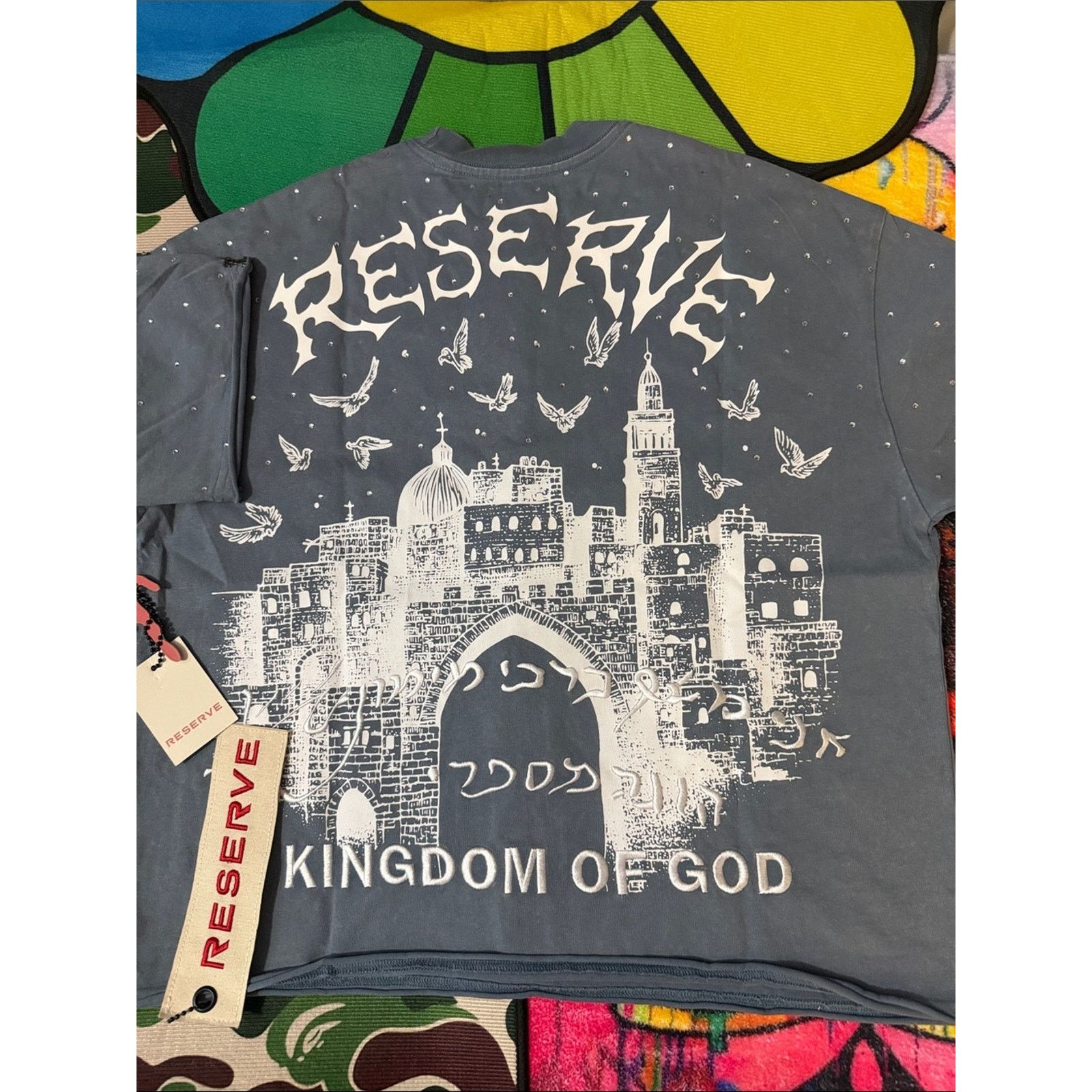 Other RESERVE “KINGDOM OF GOD” RESURRECTION - RHINESTONES TEE Size US S / EU 44-46 / 1 - 11 Thumbnail