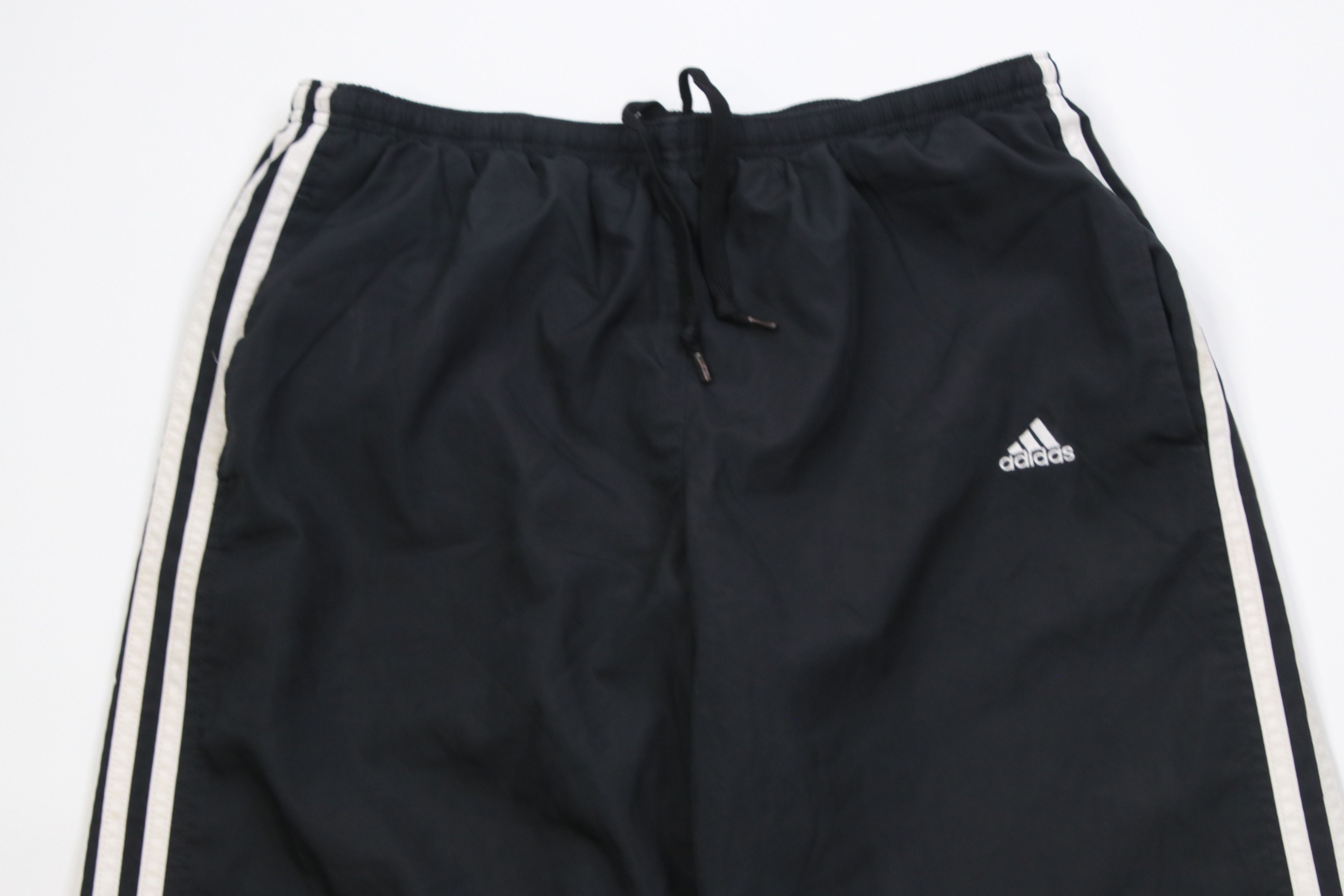 Adidas Vintage Y2K 2005 Adidas Wide Leg Windbreaker Pants Black Size US 36 / EU 52 - 2 Thumbnail