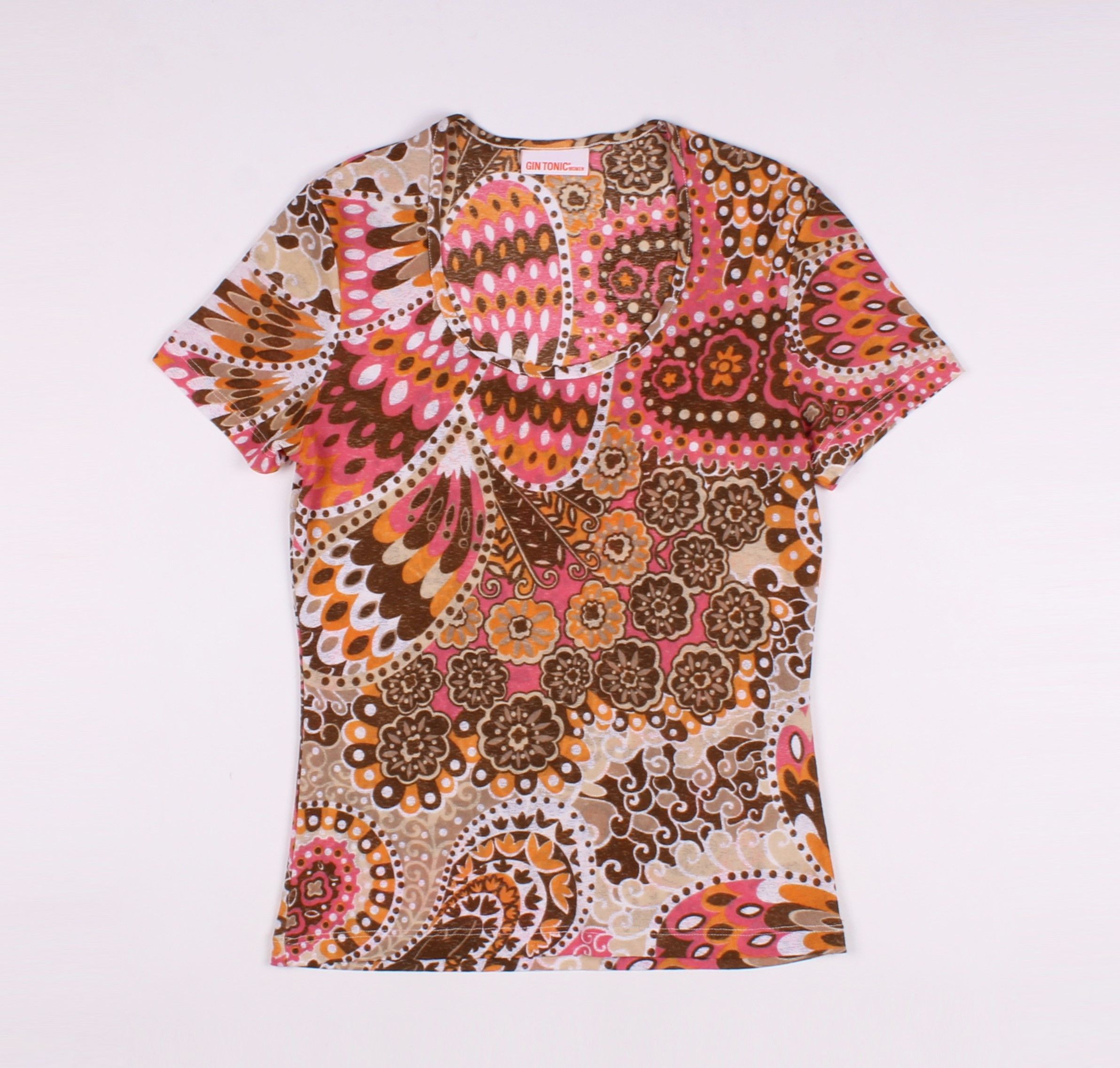 Other Vintage Gin Tonic Y2K Mesh Floral Paisley T-shirt Top Size S / US 4 / IT 40 - 3 Thumbnail