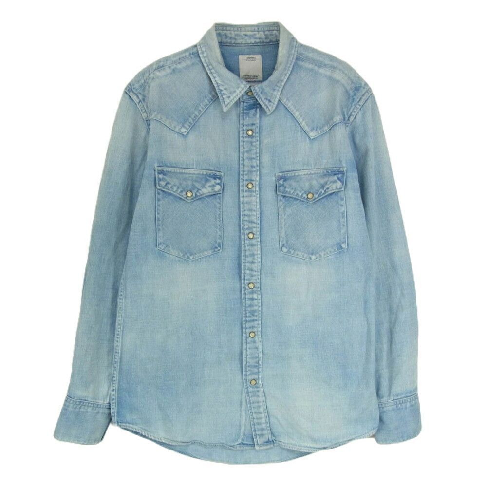 Visvim VISVIM VISVIM 13SS SOCIAL SCULPTURE SHIRT L/S denim western Size US S / EU 44-46 / 1 - 1 Thumbnail