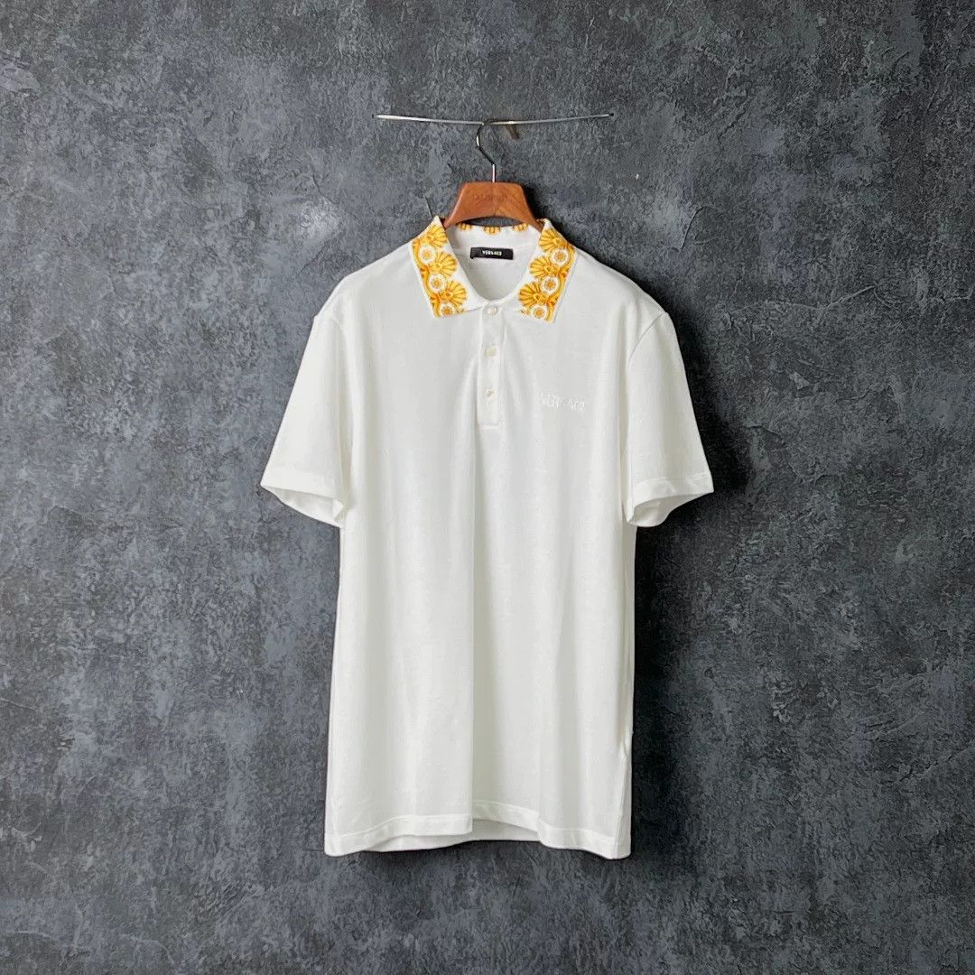 Versace Versace Cotton Embroidered Polo xl Men Size US XL / EU 56 / 4 - 1 Thumbnail