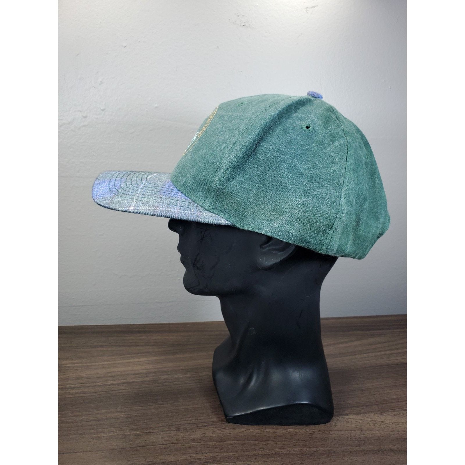 Vintage Okmulgee Oklahoma East Central Electric Cap Hat Plaid Bill Size ONE SIZE - 5 Thumbnail
