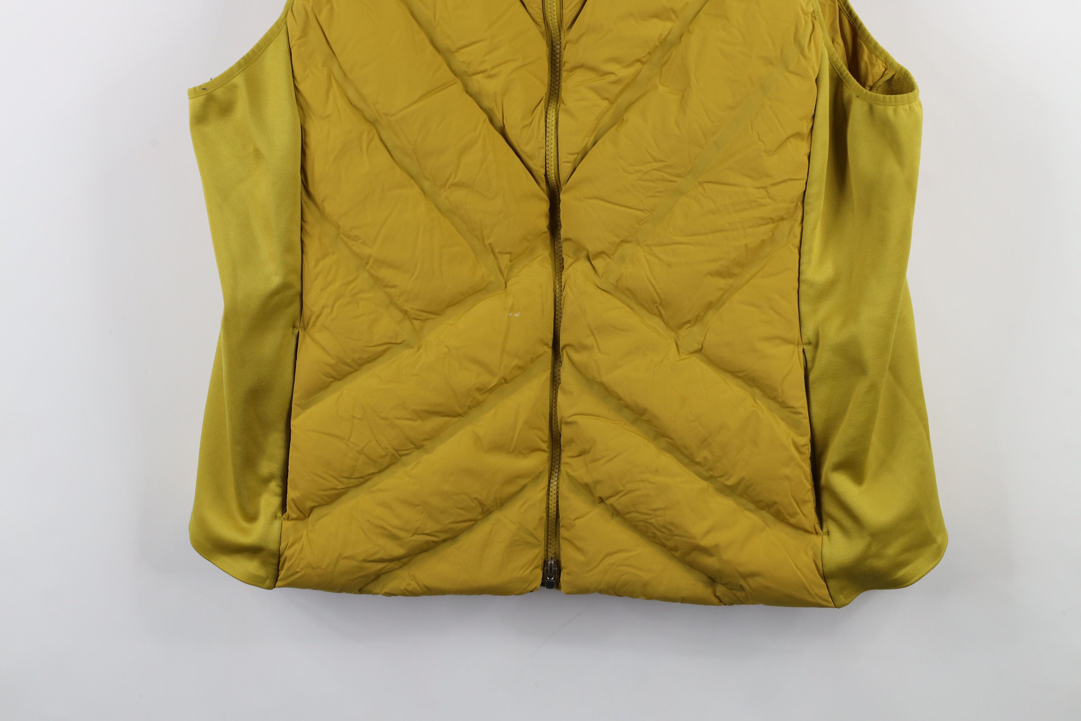 Athleta × Vintage Athleta Down Insulated Full Zip Puffer Vest Jacket Yellow Size XXL / US 16-18 / IT 52-54 - 3 Thumbnail