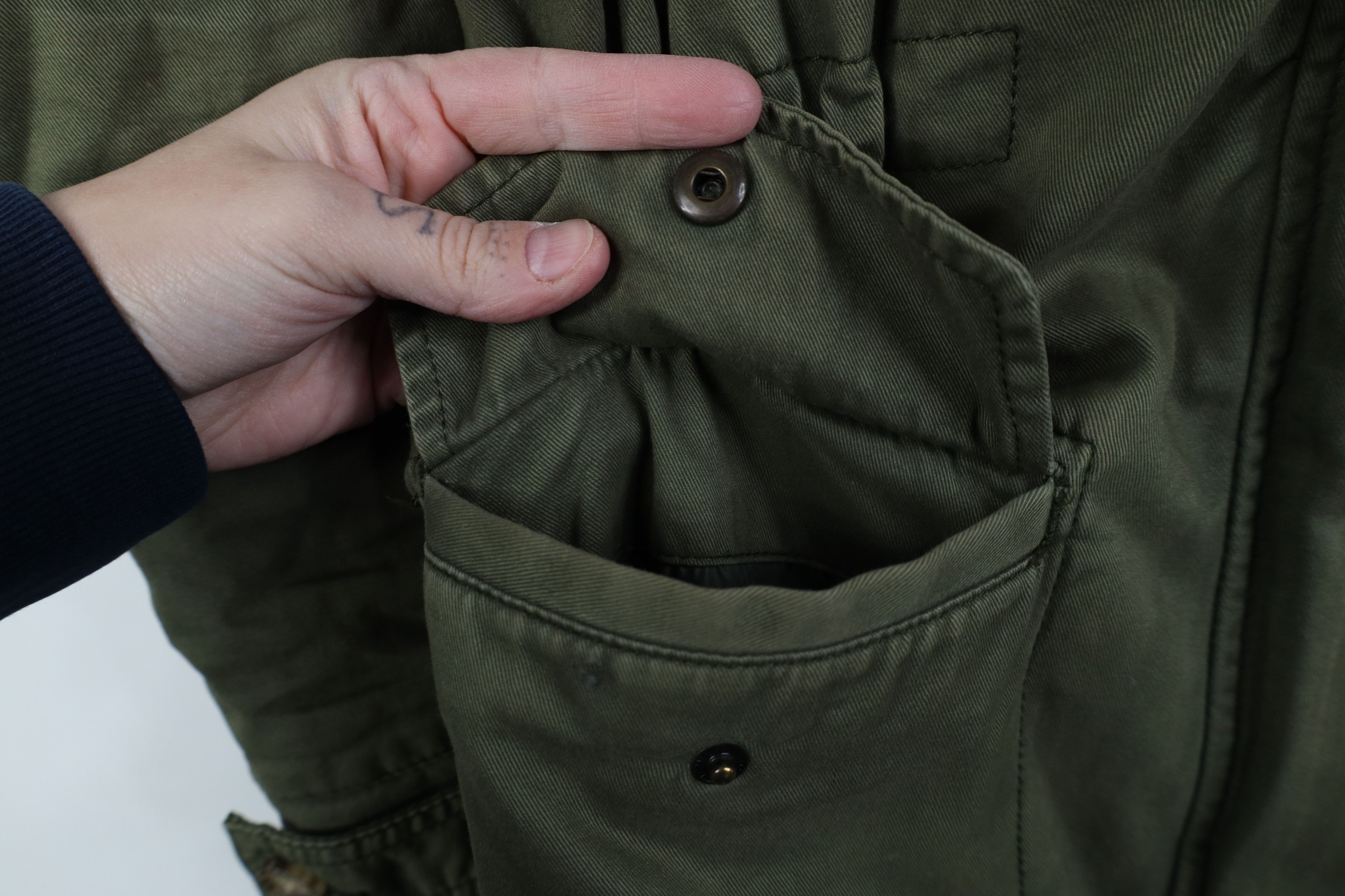 Abercrombie & Fitch Vintage Y2K Abercrombie & Fitch Lined Military Parka Jacket Size S / US 4 / IT 40 - 8 Thumbnail