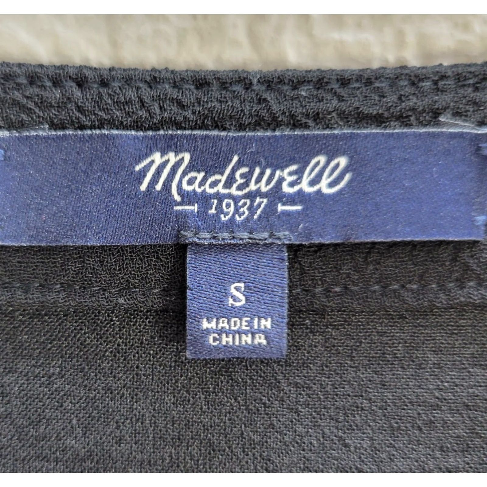 Madewell Women's Madewell Black 3/4 Sleeve Slit Pullover Shirt S Dress Casual Shirt Womens Slit Pullover 3/4 Sleeve Black Madewell Shirt Size S / US 4 / IT 40 - 4 Thumbnail