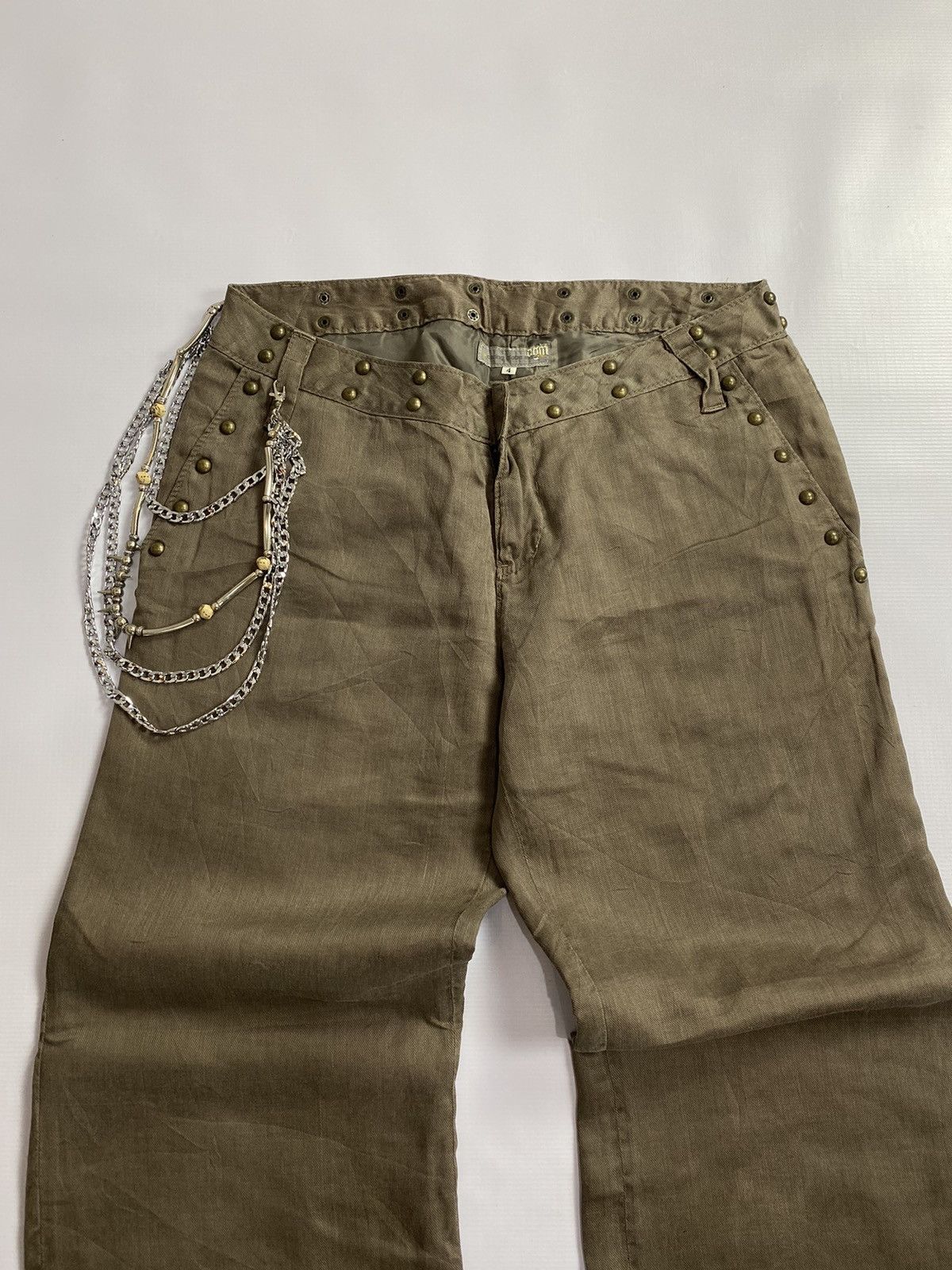 If Six Was Nine × Japanese Brand × Le Grande Bleu (L.G.B.) 2000s CGM Studed Ramie Pant Size US 32 / EU 48 - 3 Thumbnail