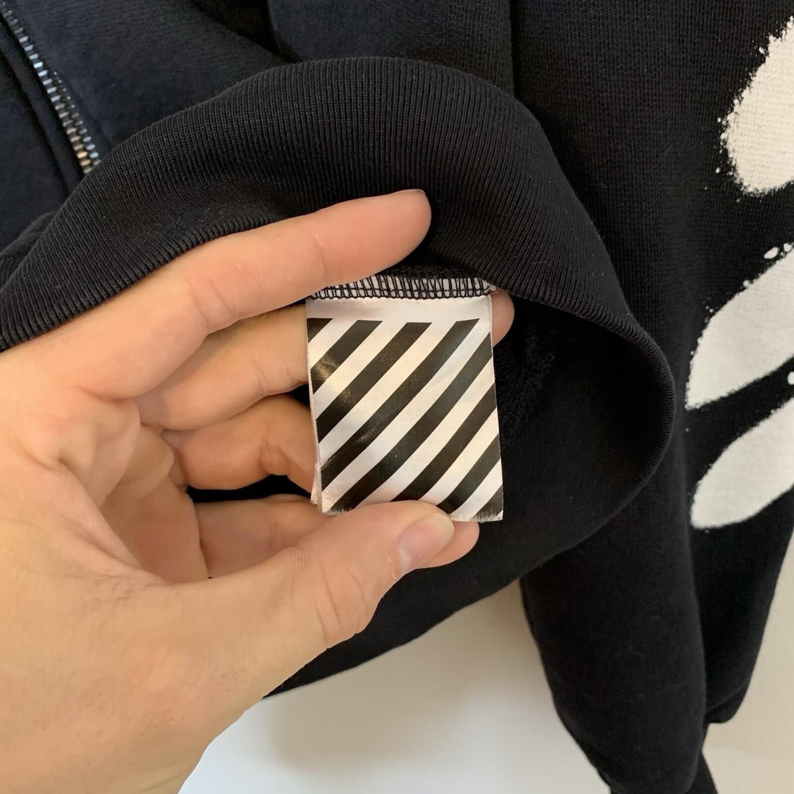 Off-White Off White Diag Spray Zip Up Hoodie Black Size M Size US 32 / EU 48 - 6 Thumbnail