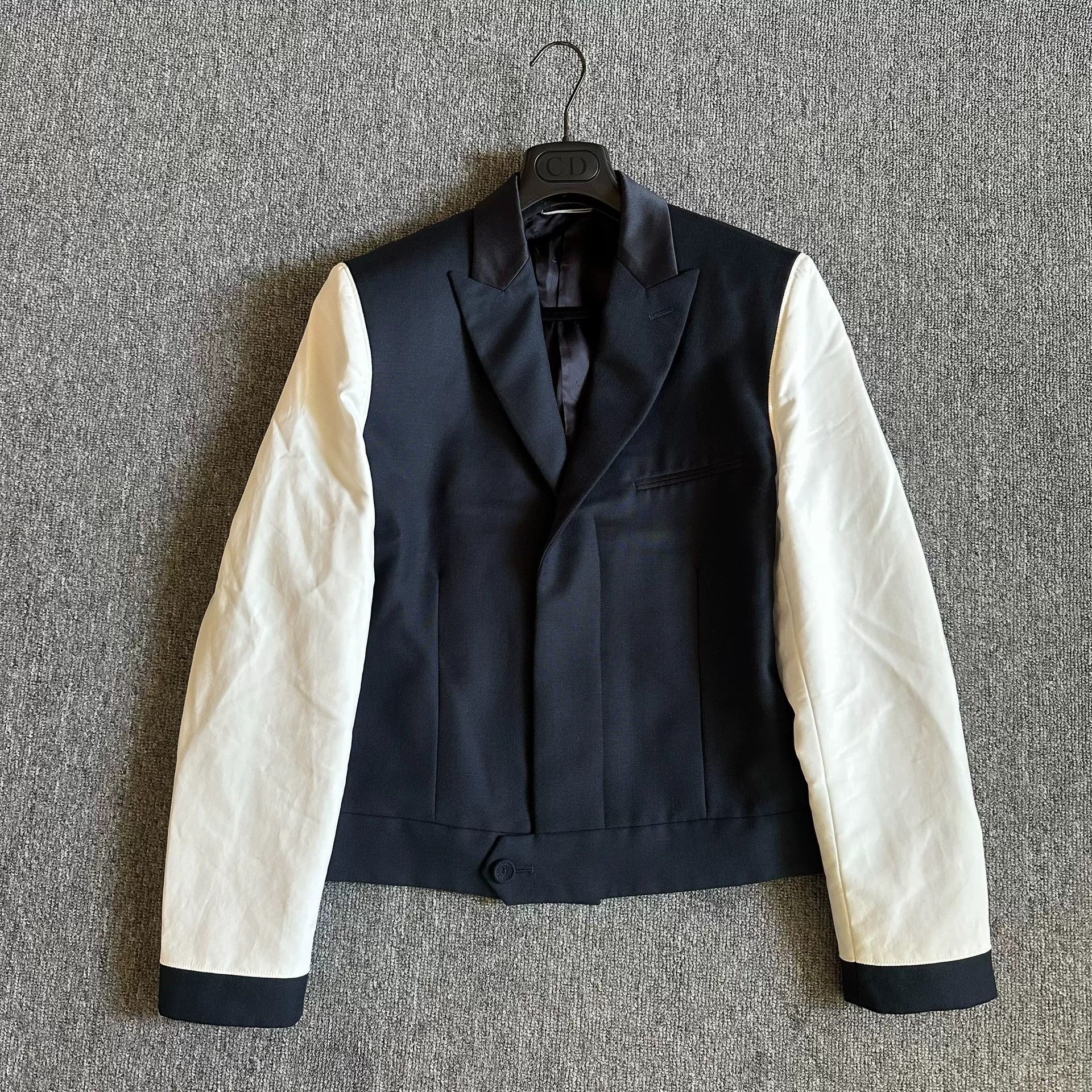 Dior Dior Navy Blue Patchwork Short Blazer Size US M / EU 48-50 / 2 - 1 Thumbnail