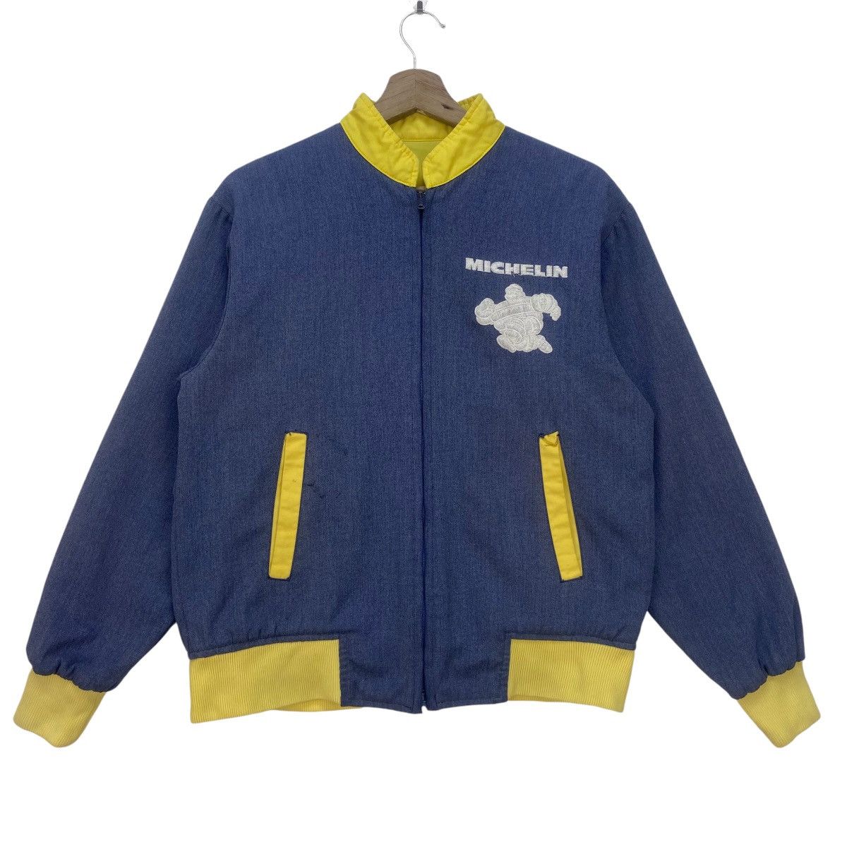 Other Vintage 90s Michelin Embroidered Big Logo Reversible Jacket Size US S / EU 44-46 / 1 - 2 Thumbnail