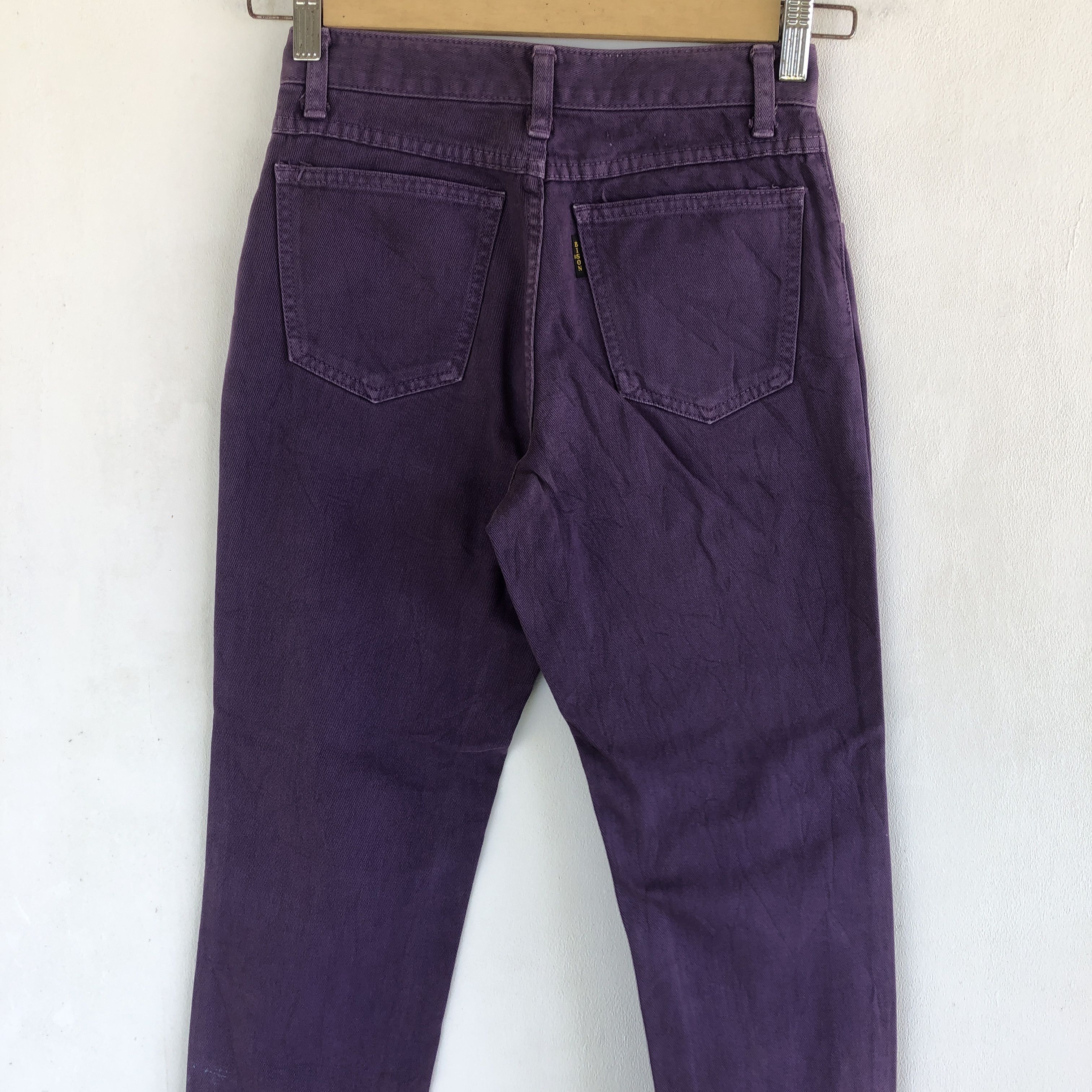 Vintage Vintage 70s Bison Jeans Purple Baggy Bison Denim Pants Size 24" / US 00 / IT 34 - 4 Thumbnail