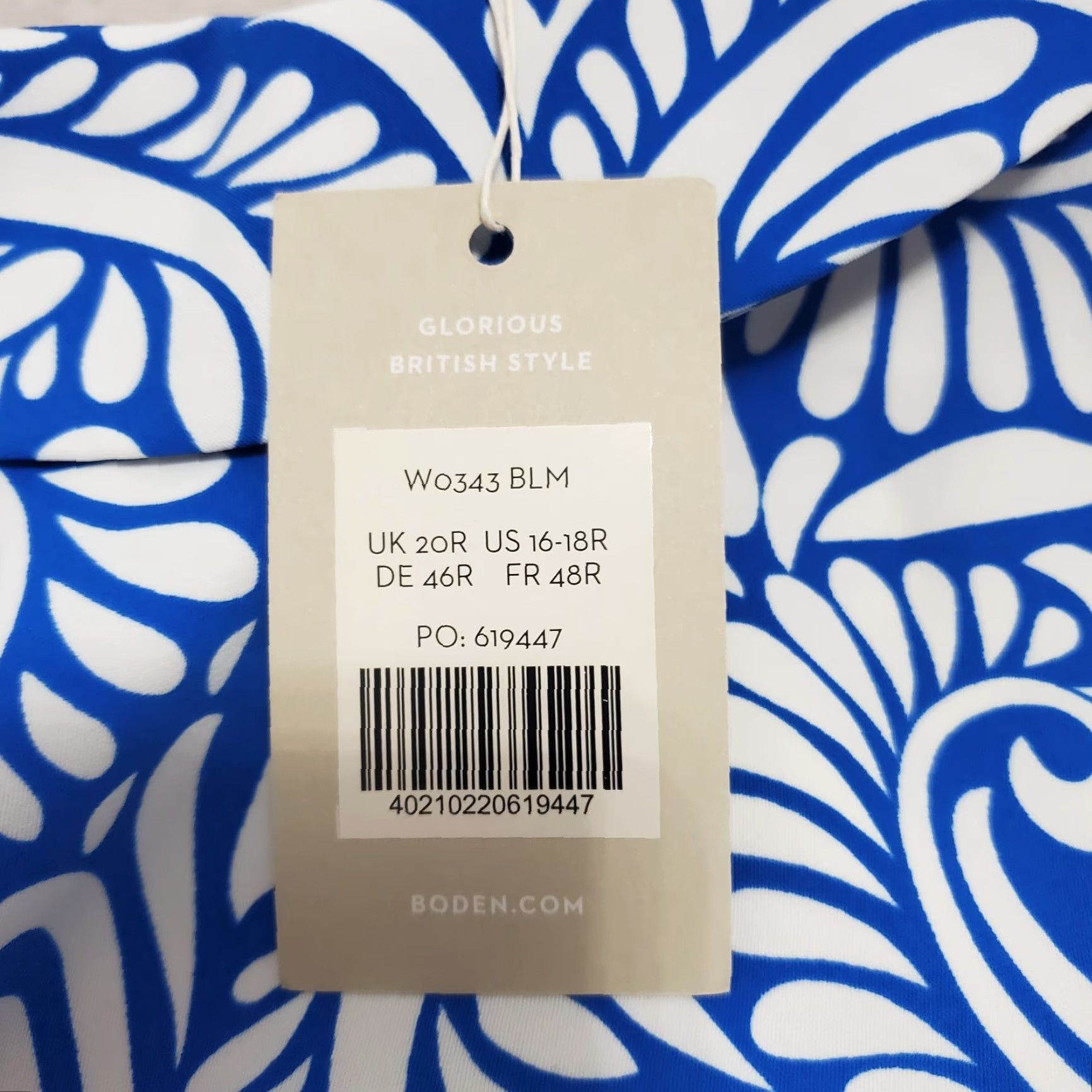 Boden Boden Dress Women 16/18R Blue White Paisley Clarissa Midi Sleeveless Lined Size XXL / US 16-18 / IT 52-54 - 3 Thumbnail