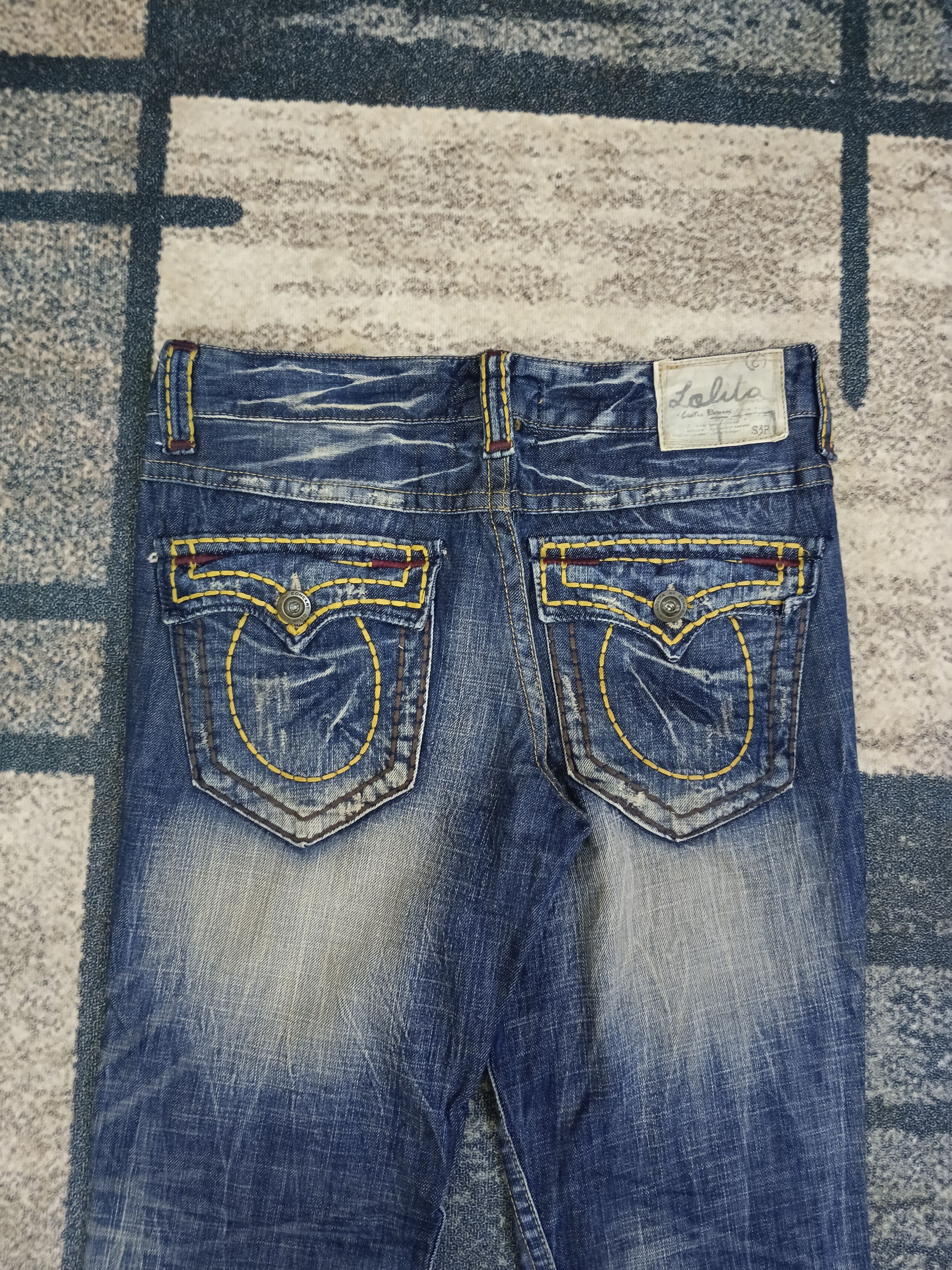 Japanese Brand FLARE TWIST RARE LOLITA DENIM PANTS Size US 32 / EU 48 - 4 Thumbnail