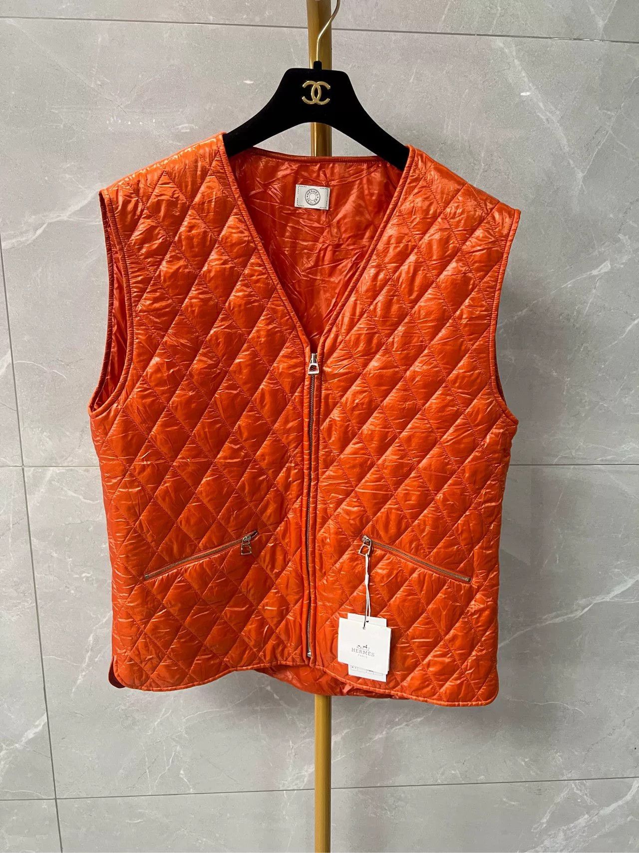 Hermes Hermes Orange Cotton Vest XXL Size US XXL / EU 58 / 5 - 1 Thumbnail