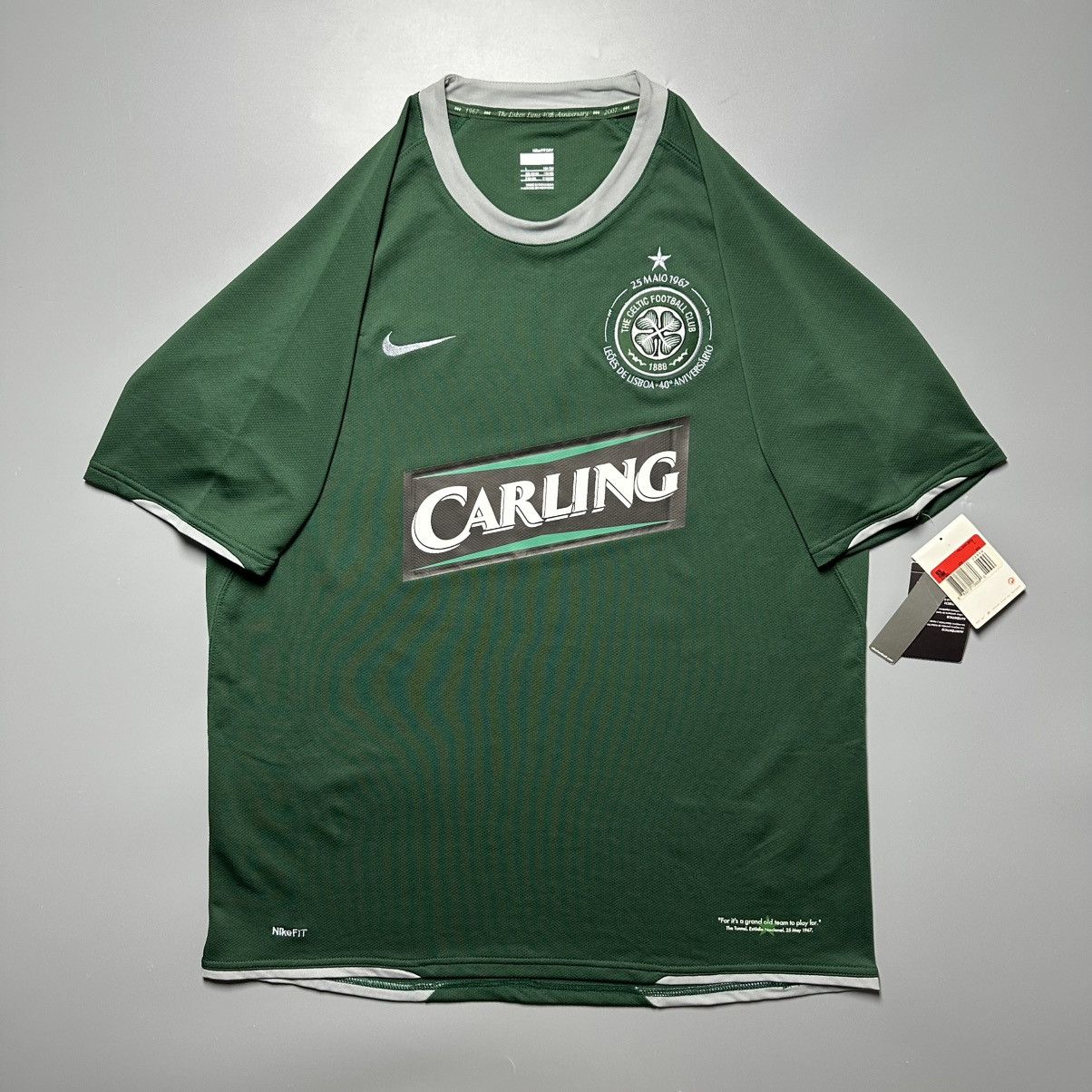 Nike CELTIC NIKE 2007/2008 FOOTBALL AWAY JERSEY #25 NAKAMURA Size US L / EU 52-54 / 3 - 2 Thumbnail