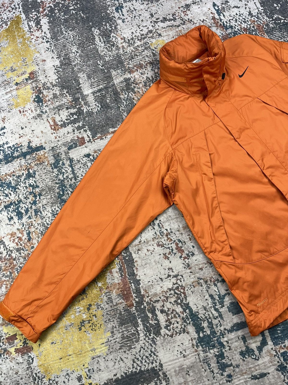Nike Y2k Vintage Nike FIT Storm Swoosh Orange Winbreakers Size US L / EU 52-54 / 3 - 2 Thumbnail