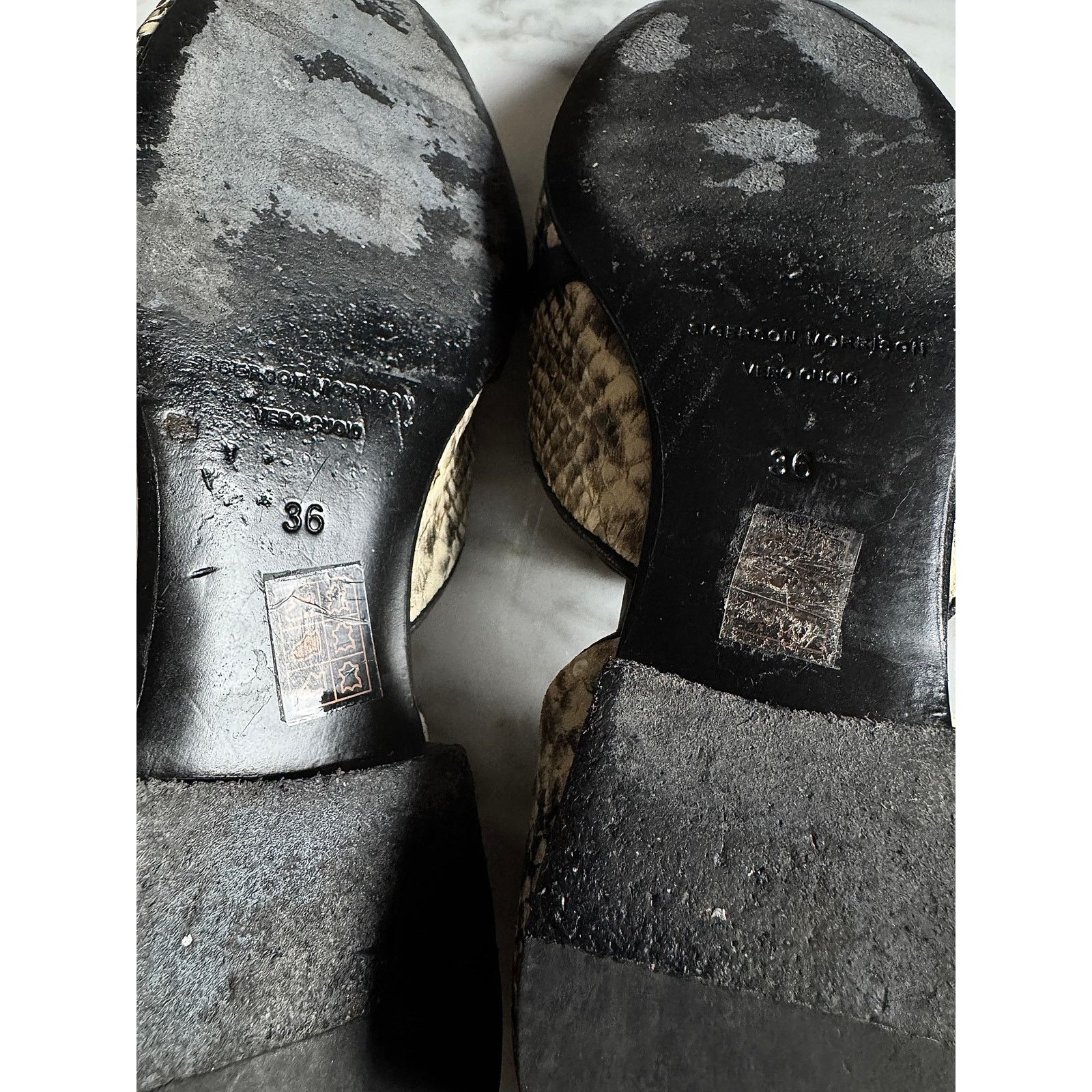 Other Sigerson Morrison Lanthe Snake-Print Loafers Size US 5.5 / IT 35.5 - 5 Thumbnail
