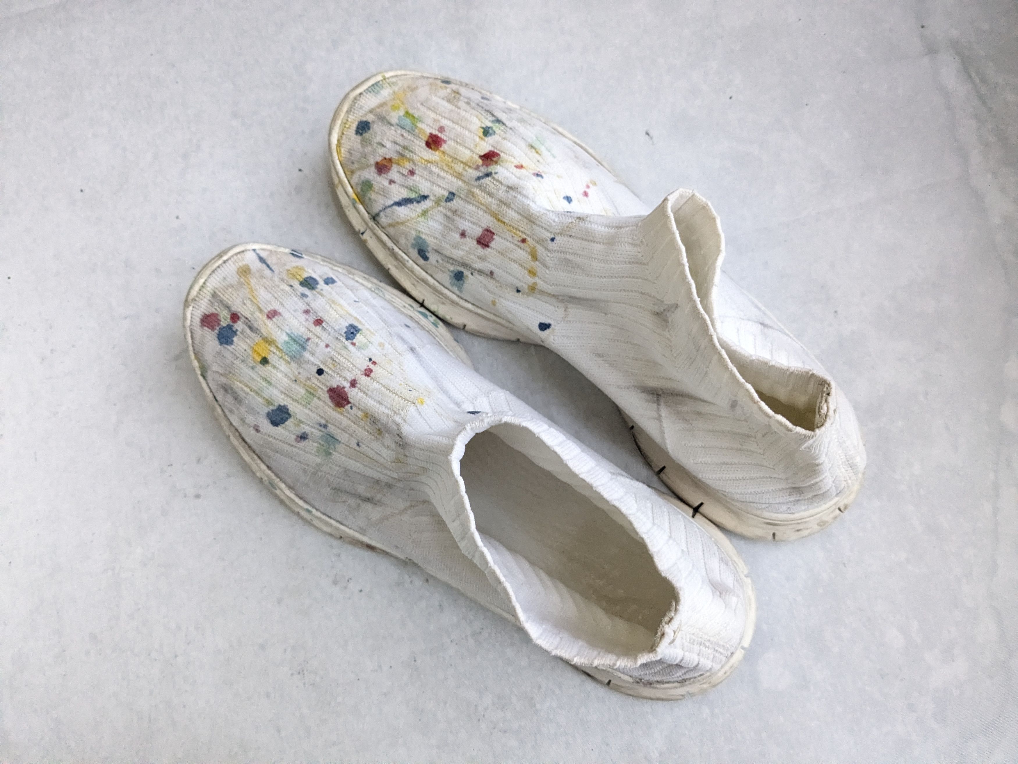 Maison Margiela Maison Margiela Sock Sneakers Paint Splatter 10 43 White Size US 10 / EU 43 - 13 Thumbnail