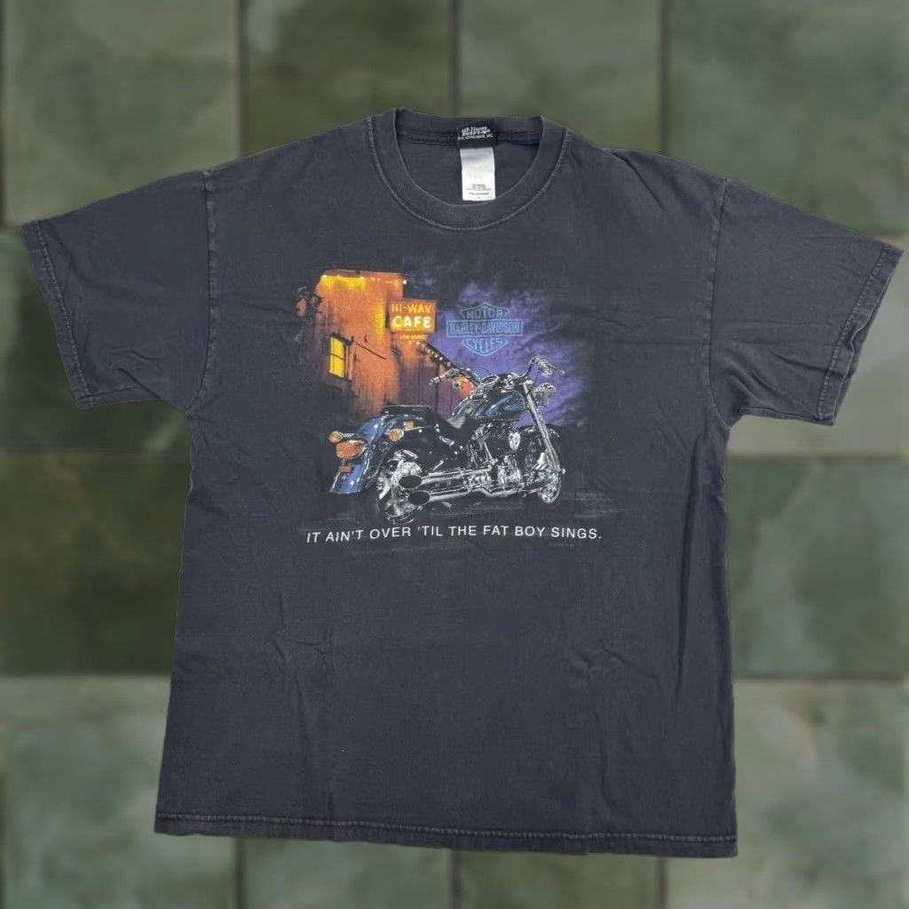 Harley Davidson VINTAGE Harley-Davidson Shirt Men Adult Large Black Graphic Print Hipster Y2K T-Shirt Mens Size US L / EU 52-54 / 3 - 1 Thumbnail