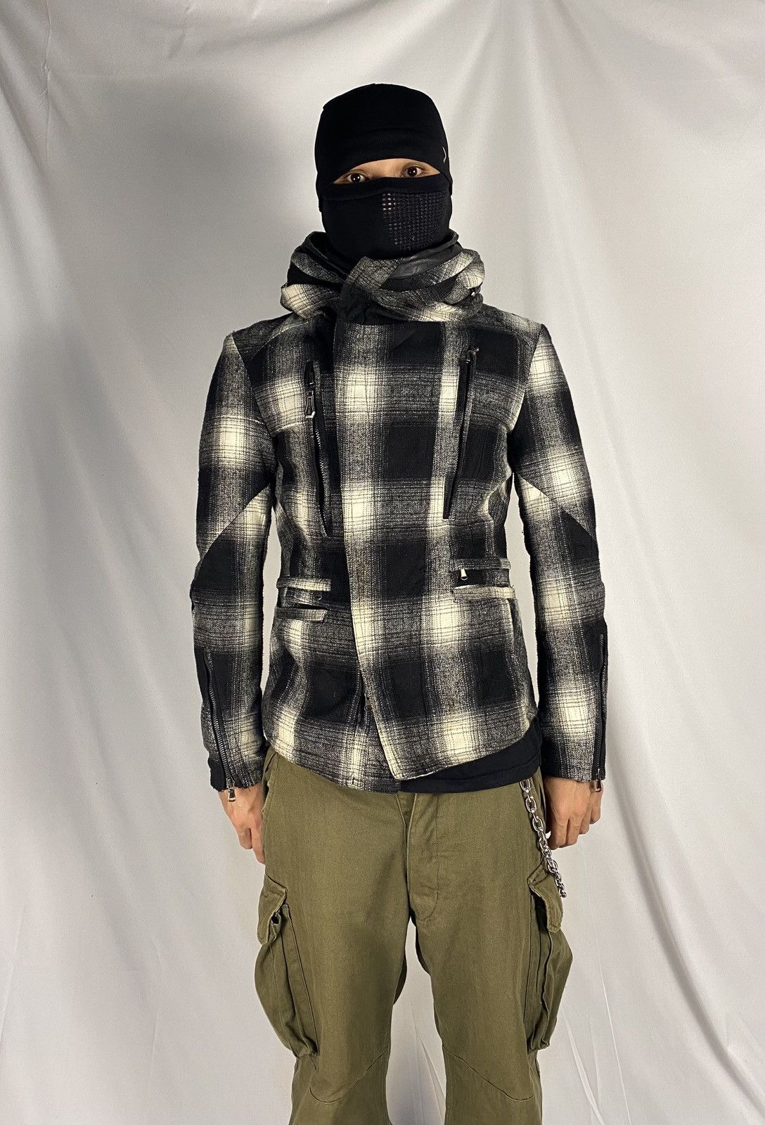 JACKROSE Jackrose Asymmetrical Bono Wool Jacket Checkered Multipocket Size US M / EU 48-50 / 2 - 5 Thumbnail