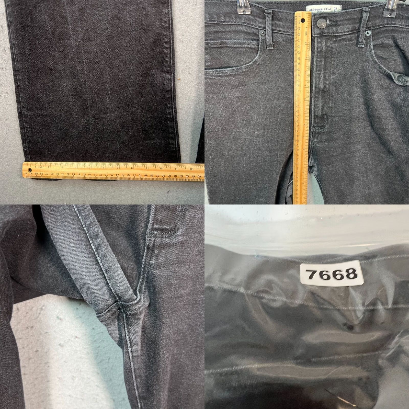 Abercrombie & Fitch Abercrombie & Fitch Jeans Womens 32 / 14 Black Denim Ultra High Rise Flare Size 24" / US 00 / IT 34 - 8 Thumbnail