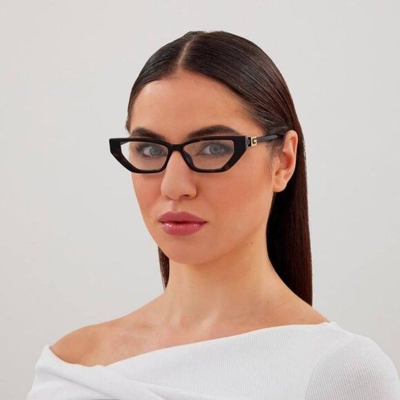 Gucci Gucci GG1683O 001 Eyeglasses Shiny Black 53mm Cat Eye Frame Size ONE SIZE - 3 Thumbnail