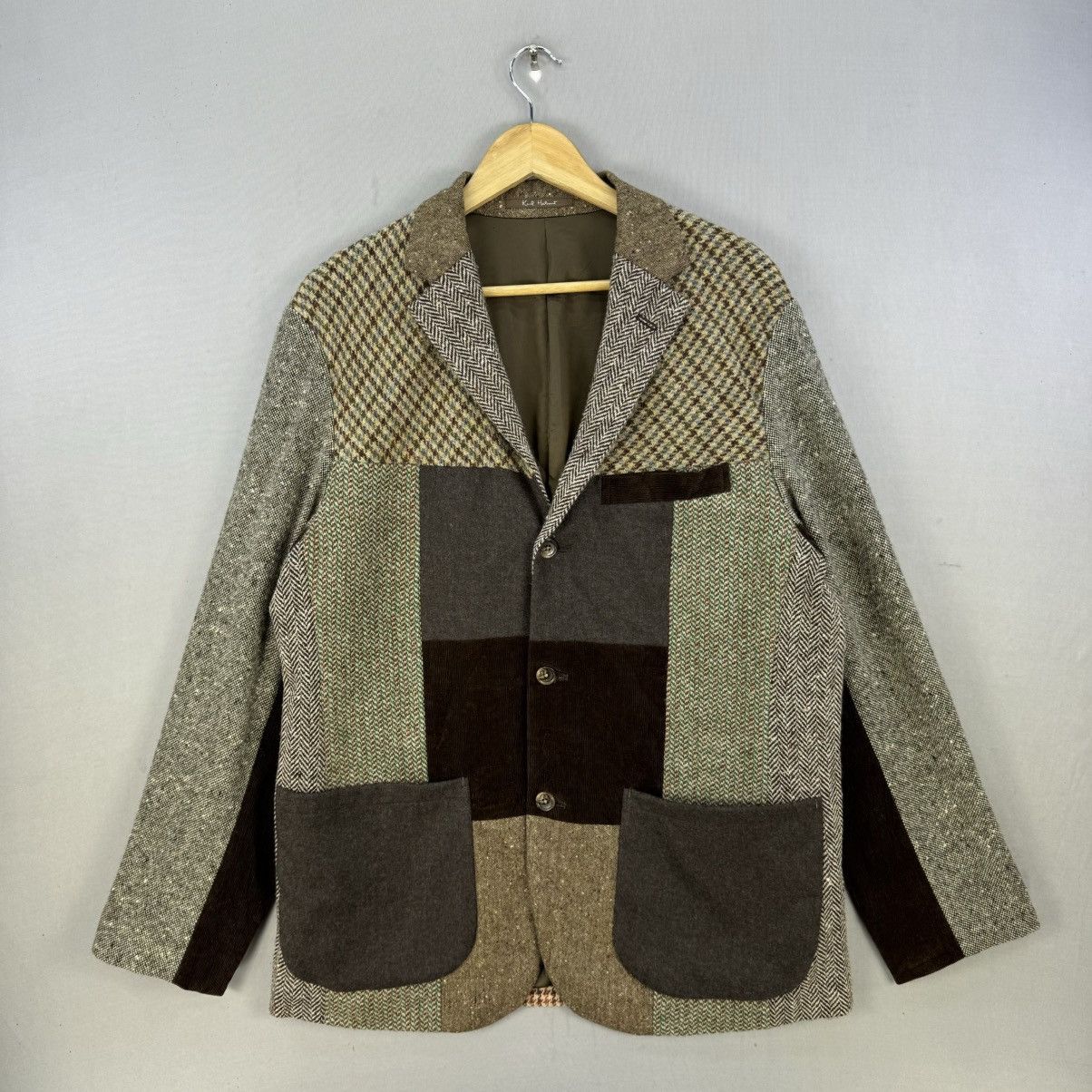 Karl Helmut Karl Helmut Patchwork Blazer Jacket Size US L / EU 52-54 / 3 - 1 Thumbnail