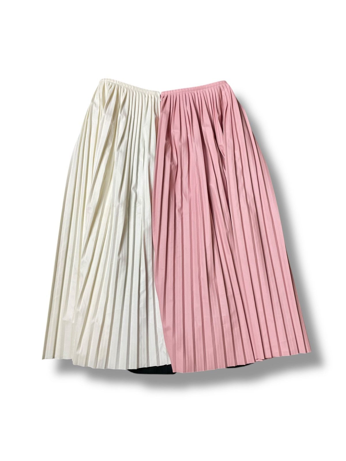 Japanese Brand × Plan C × Vintage PLAN C Colour Block Faux Leather Pleated Skirt (93) Size 28" / US 6 / IT 42 - 9 Thumbnail