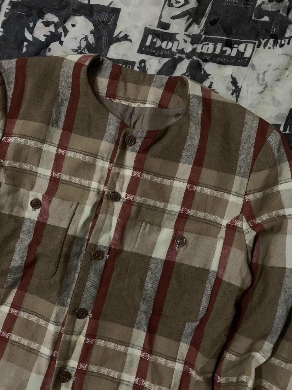 Yohji Yamamoto 💥Vintage Y’s Bis Yohji Yamamoto Tartan Checked Jacket Size S / US 4 / IT 40 - 6 Thumbnail