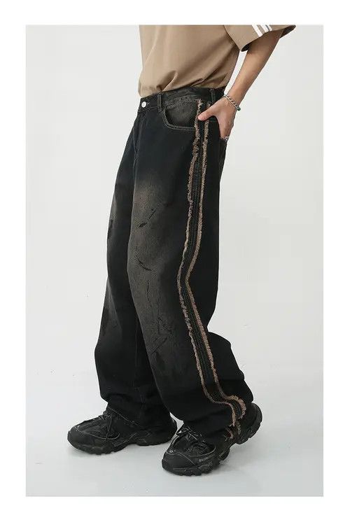 Japanese Brand VIBE Japanese retro casual loose tie-dye jeans Size US 32 / EU 48 - 3 Thumbnail