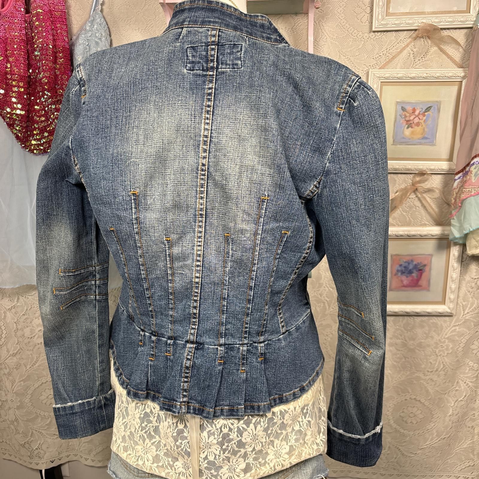 Other y2k 2000s distress ruffle denim jacket Size M / US 6-8 / IT 42-44 - 4 Thumbnail