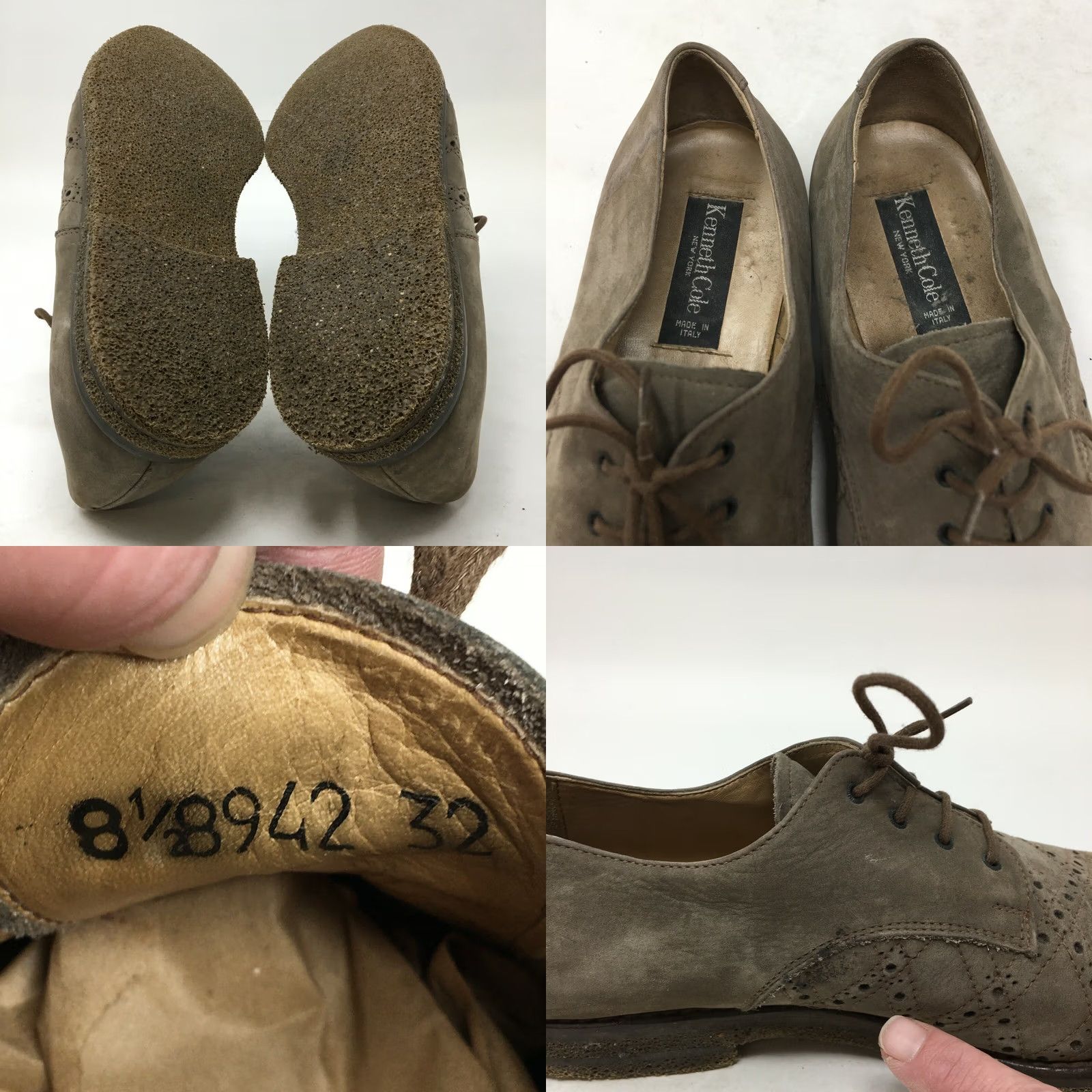 Kenneth Cole Kenneth Cole New York Mens 8.5 Oxfords Casual Lace Up Brown Leather Perf Dress Shoes Mens Size US 9 / EU 42 - 8 Thumbnail