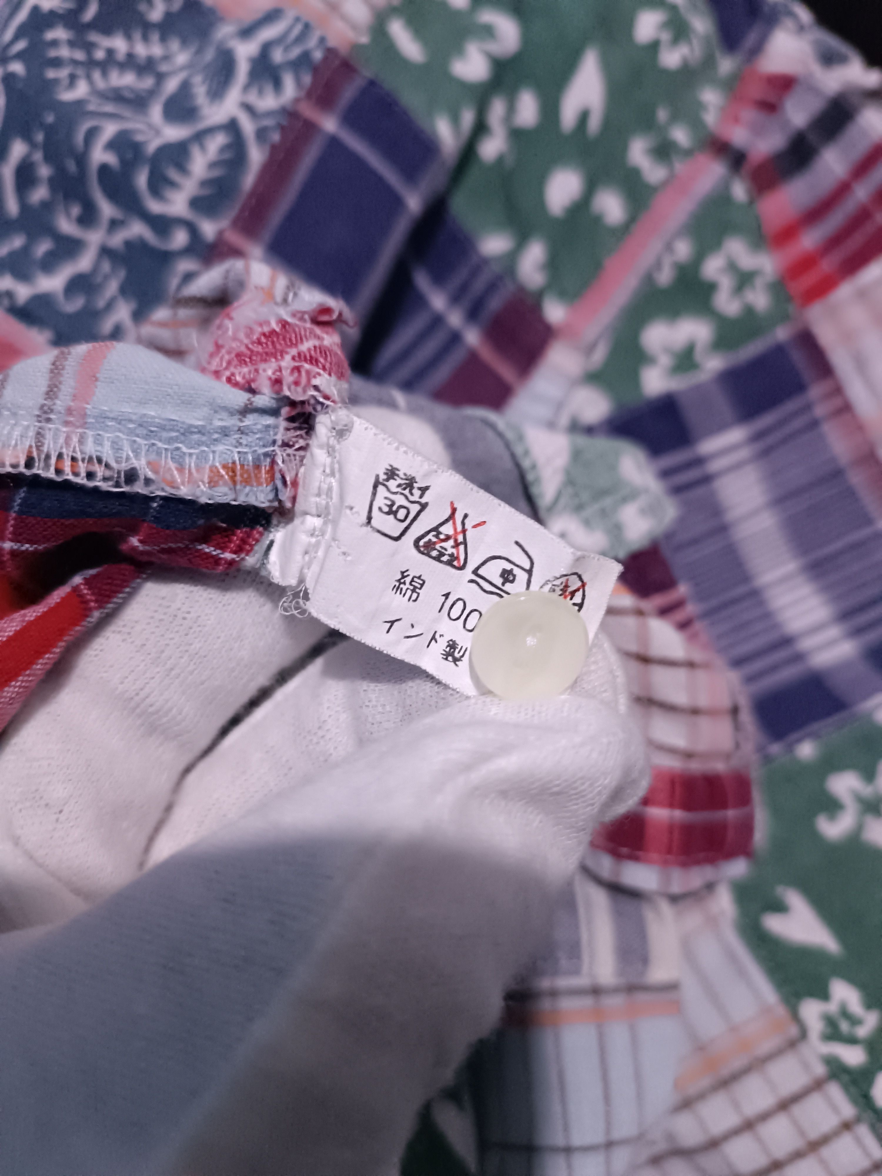 Japanese Brand Vintage Shirt layer Patchwork Half Button Size US M / EU 48-50 / 2 - 5 Thumbnail
