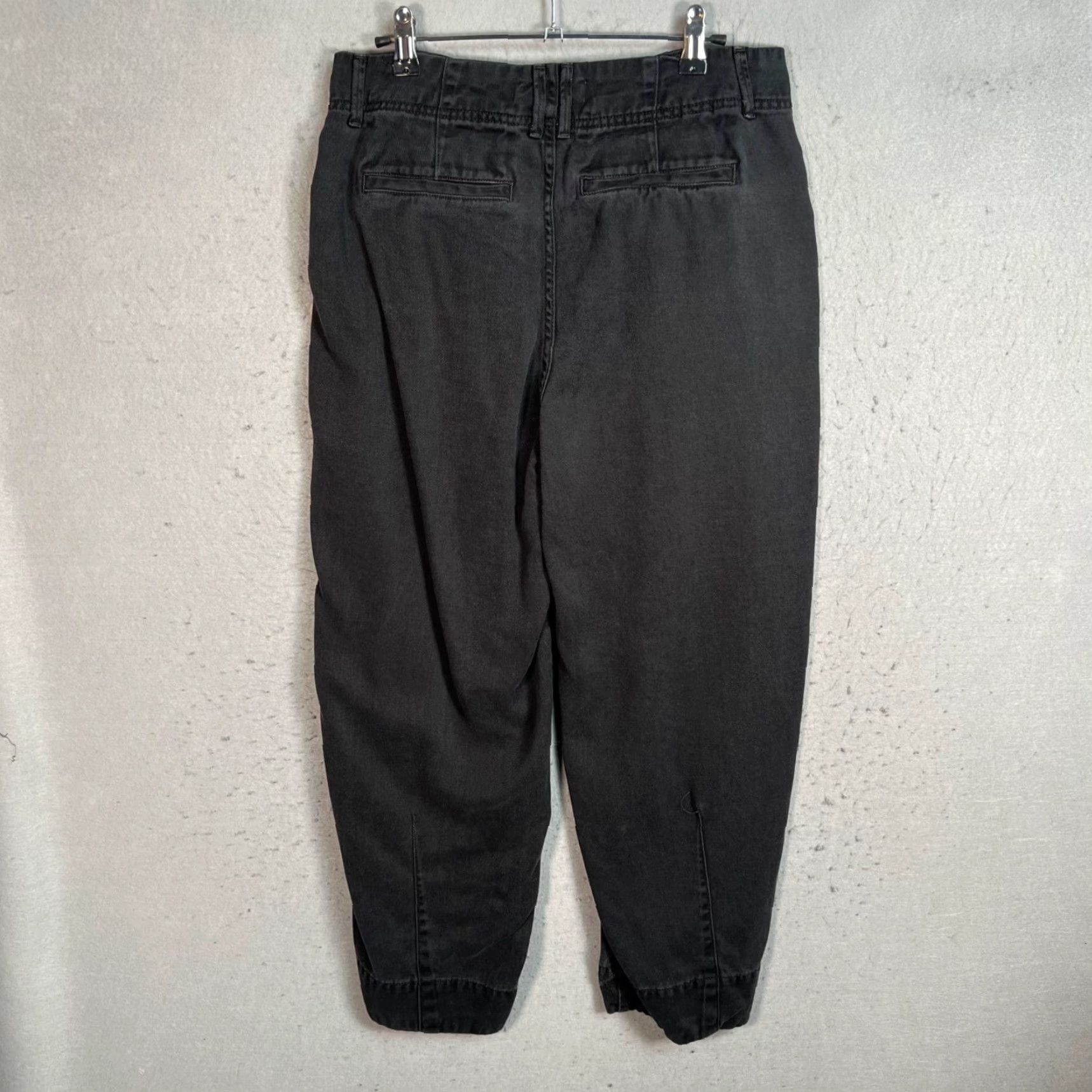 Everlane Everlane Pants Cropped Tencel Lyocell Black Relaxed Fit High Waist Twill Vintage No Size 27" / US 4 / IT 40 - 2 Thumbnail