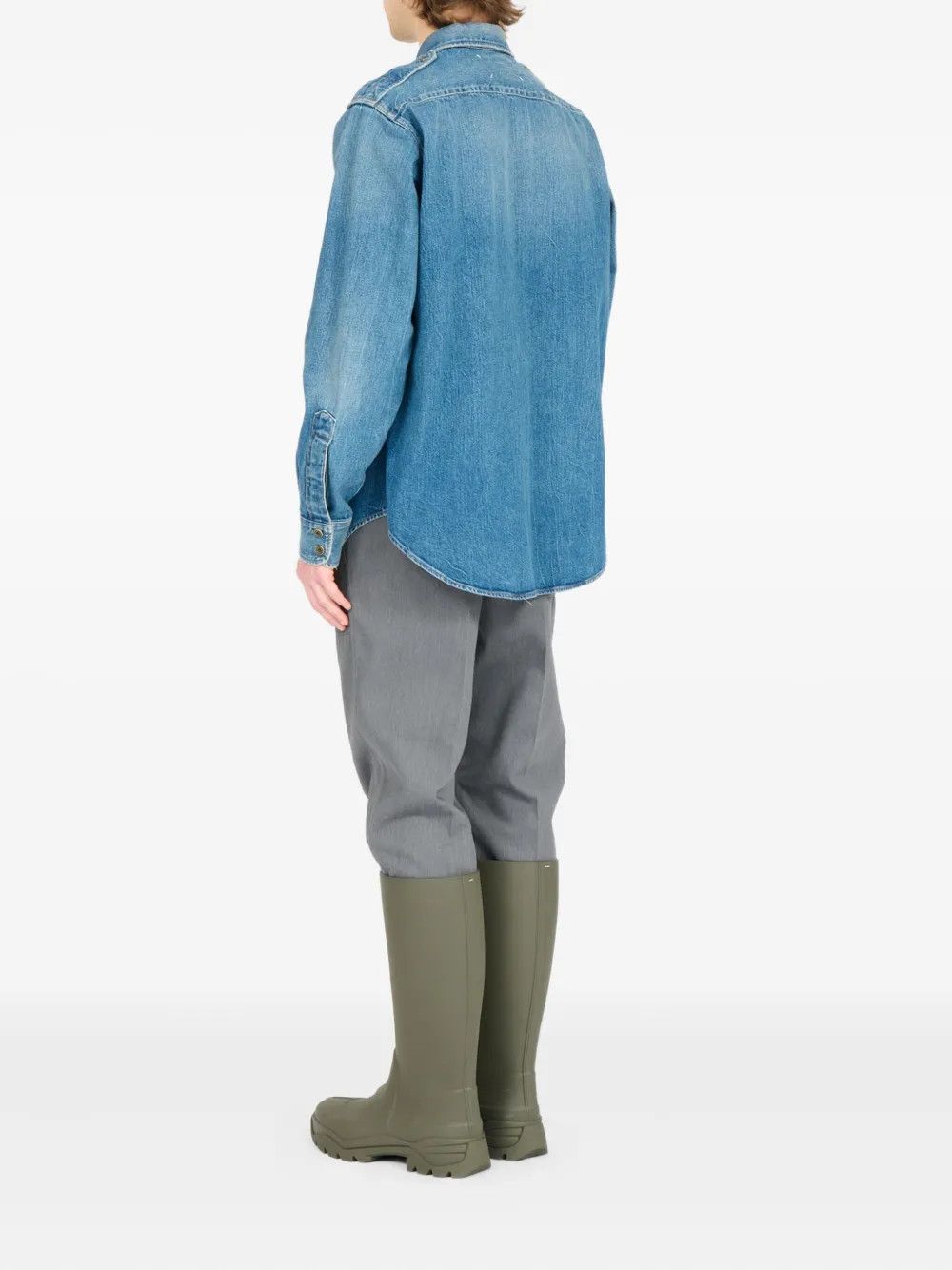 Maison Margiela o1w1db10526 Denim Shirt in Blue Size US XL / EU 56 / 4 - 5 Thumbnail