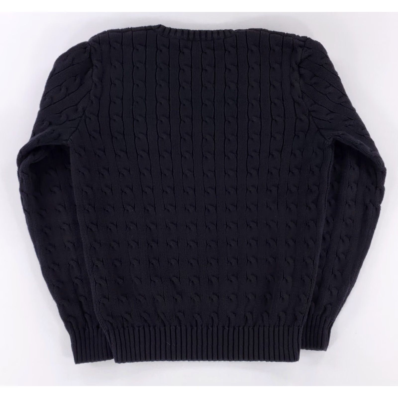 Ralph Lauren VINTAGE Ralph Lauren Sport 90s Cable Knit V Neck Sweater Black Womens L Shirt Pullover V-Neck Ladies Medium? Size L / US 10 / IT 46 - 5 Thumbnail