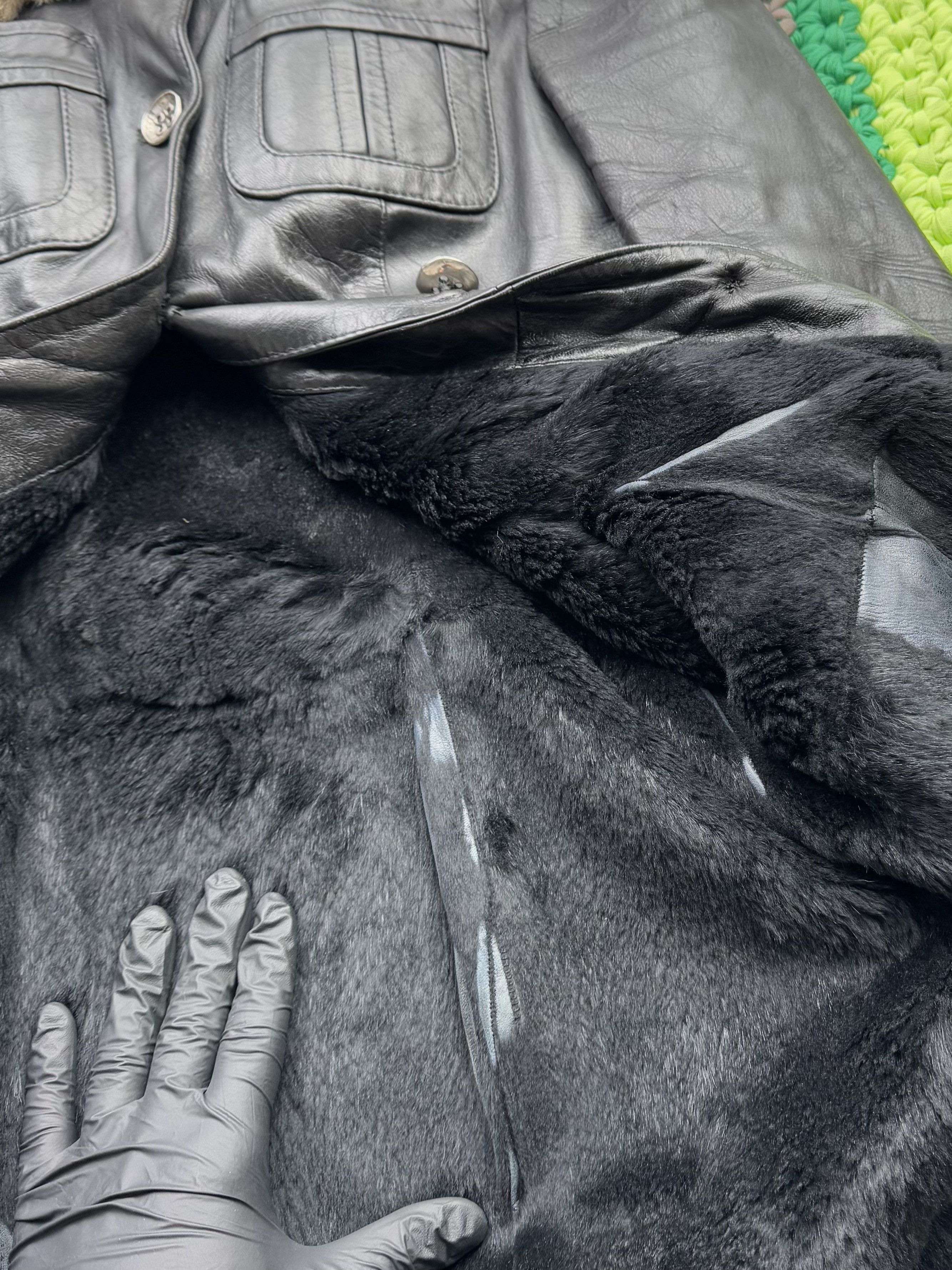Vintage Vintage Leather Coat With Real Fur Details (V215)(D15) Size S / US 4 / IT 40 - 9 Thumbnail