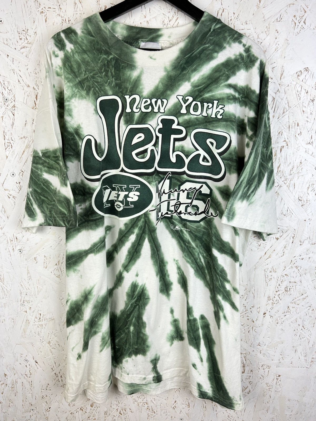 NHL 90s New York Jets #16 Vinny Testaverde 1999 Tie Dye T-Shirt Size US XL / EU 56 / 4 - 1 Thumbnail